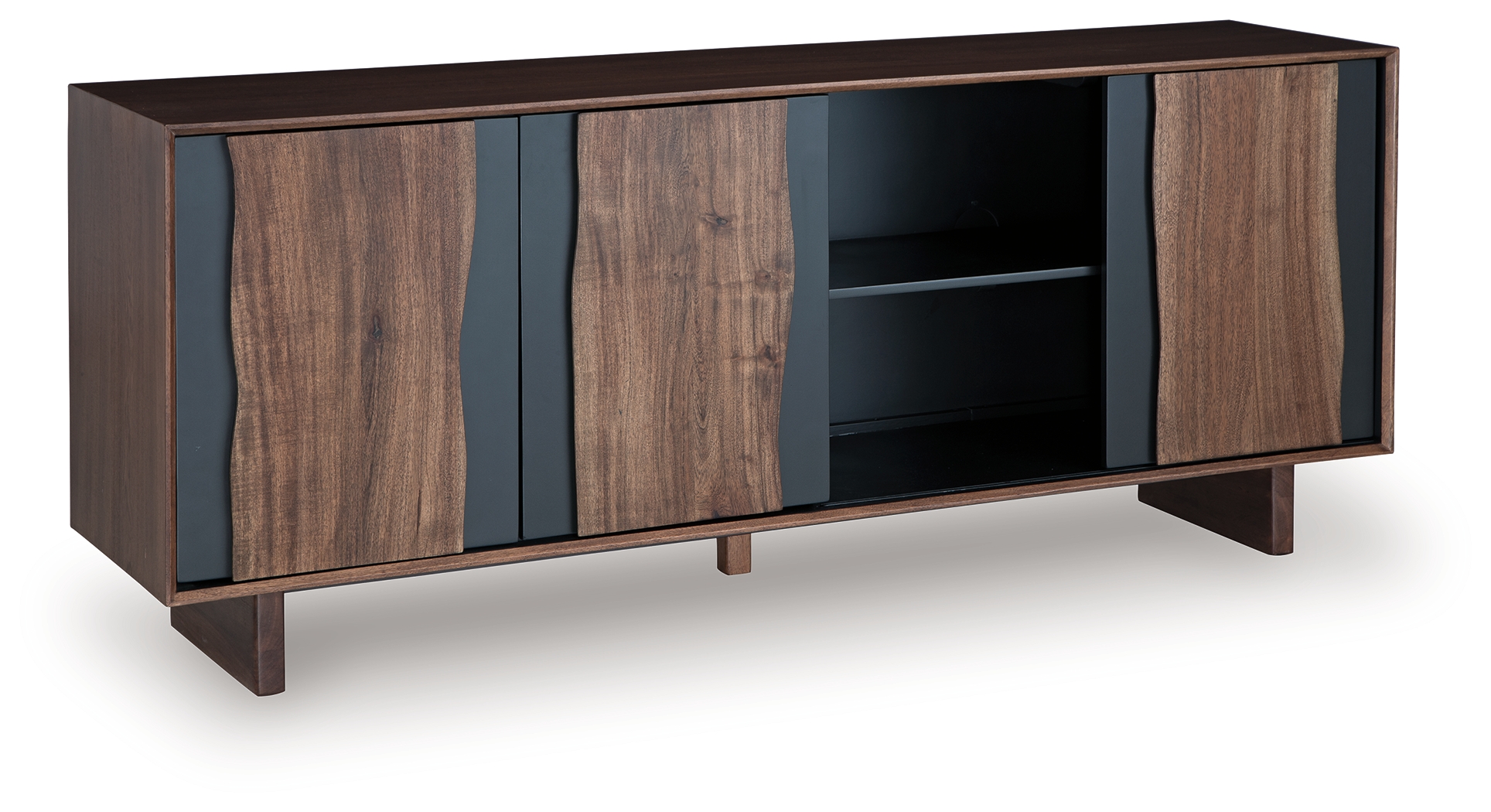 Ashley Furniture Welby Brown Charcoal Accent Cabinet