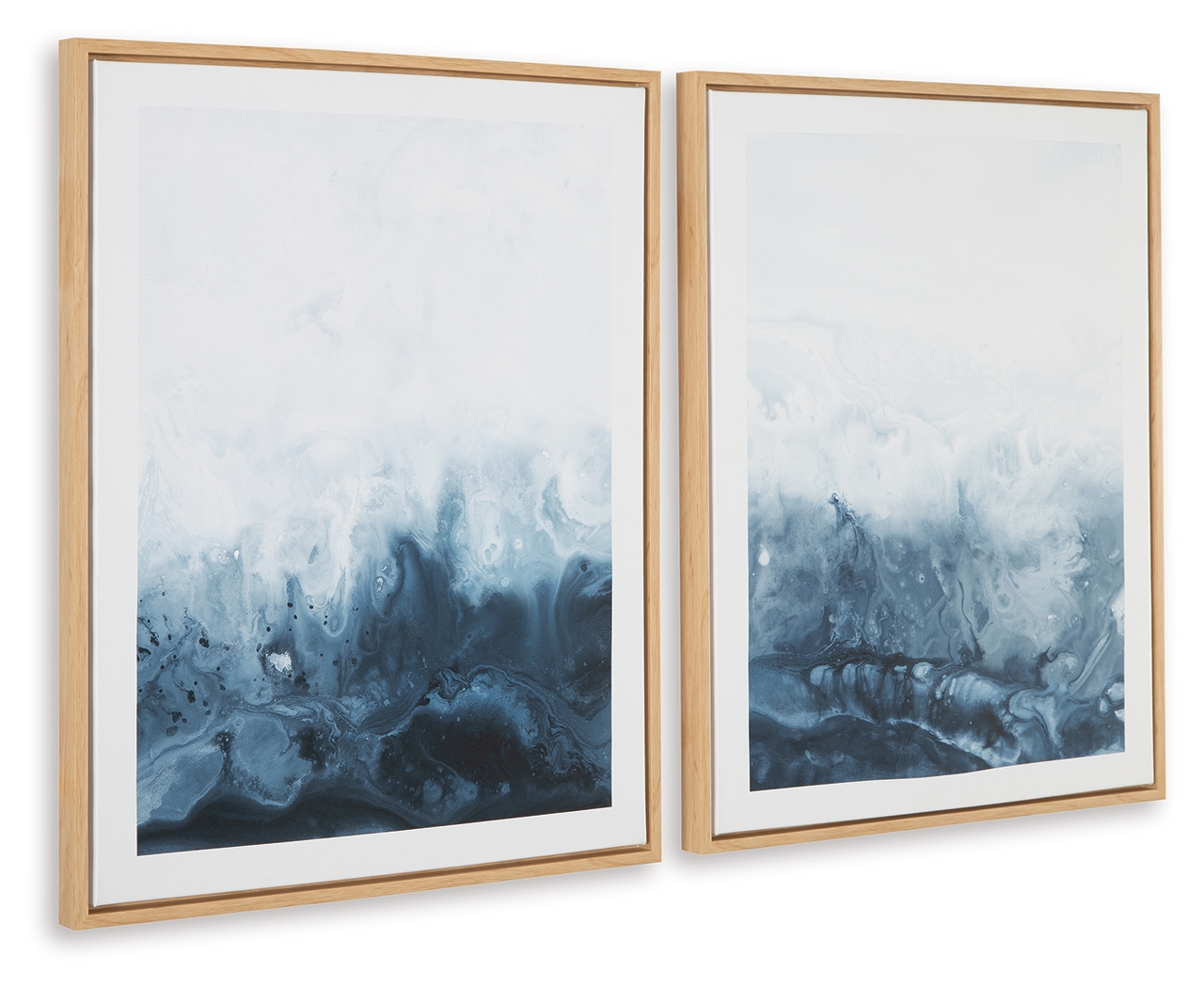 Ashley Furniture Holport Blue White 2pc Wall Art Set