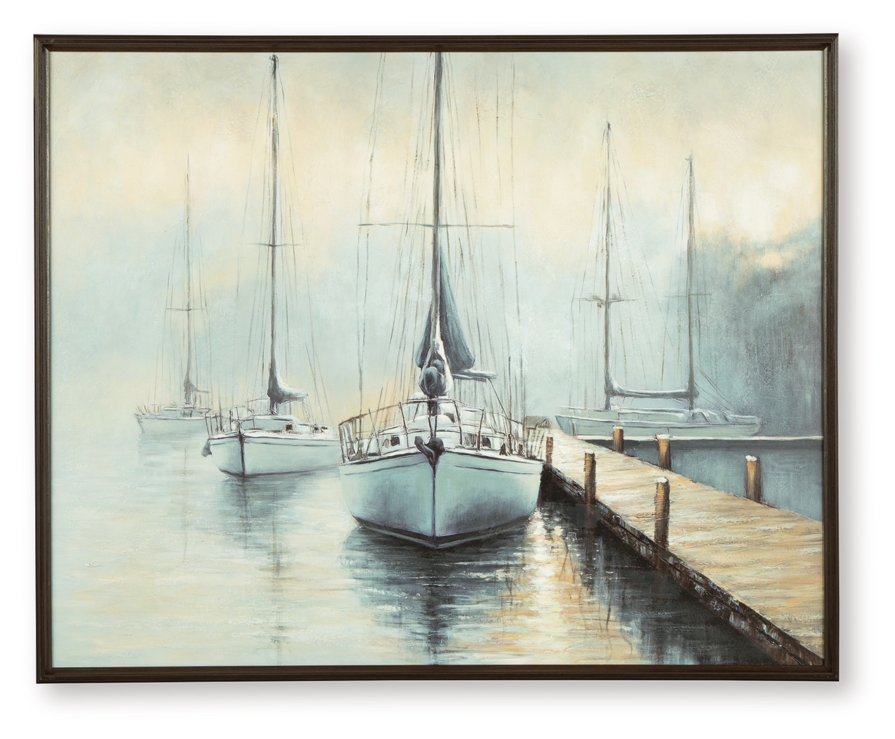 Ashley Furniture Worthney Blue White Brown Wall Art