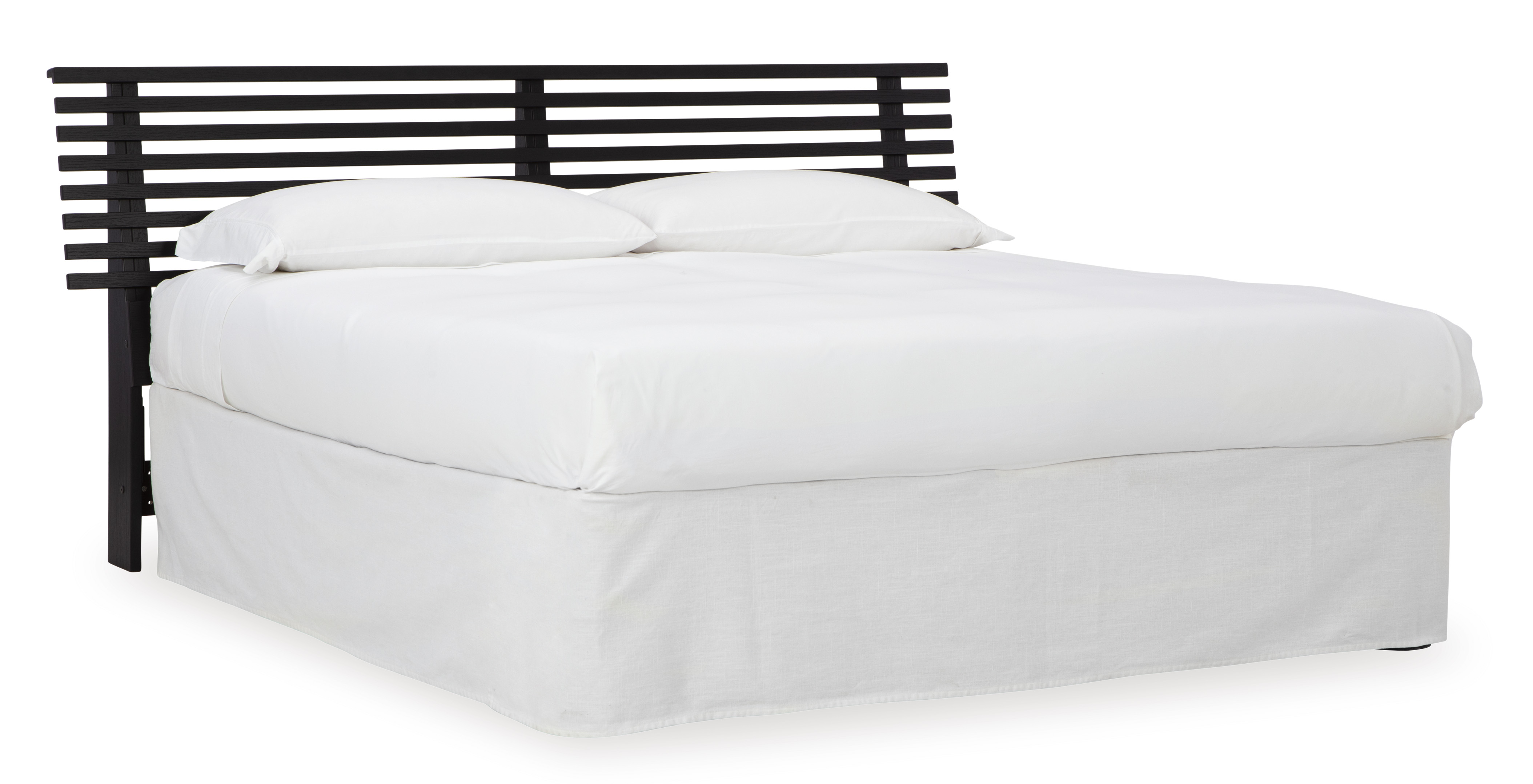 Ashley Furniture Danziar Black Queen Slat Headboard With Frame