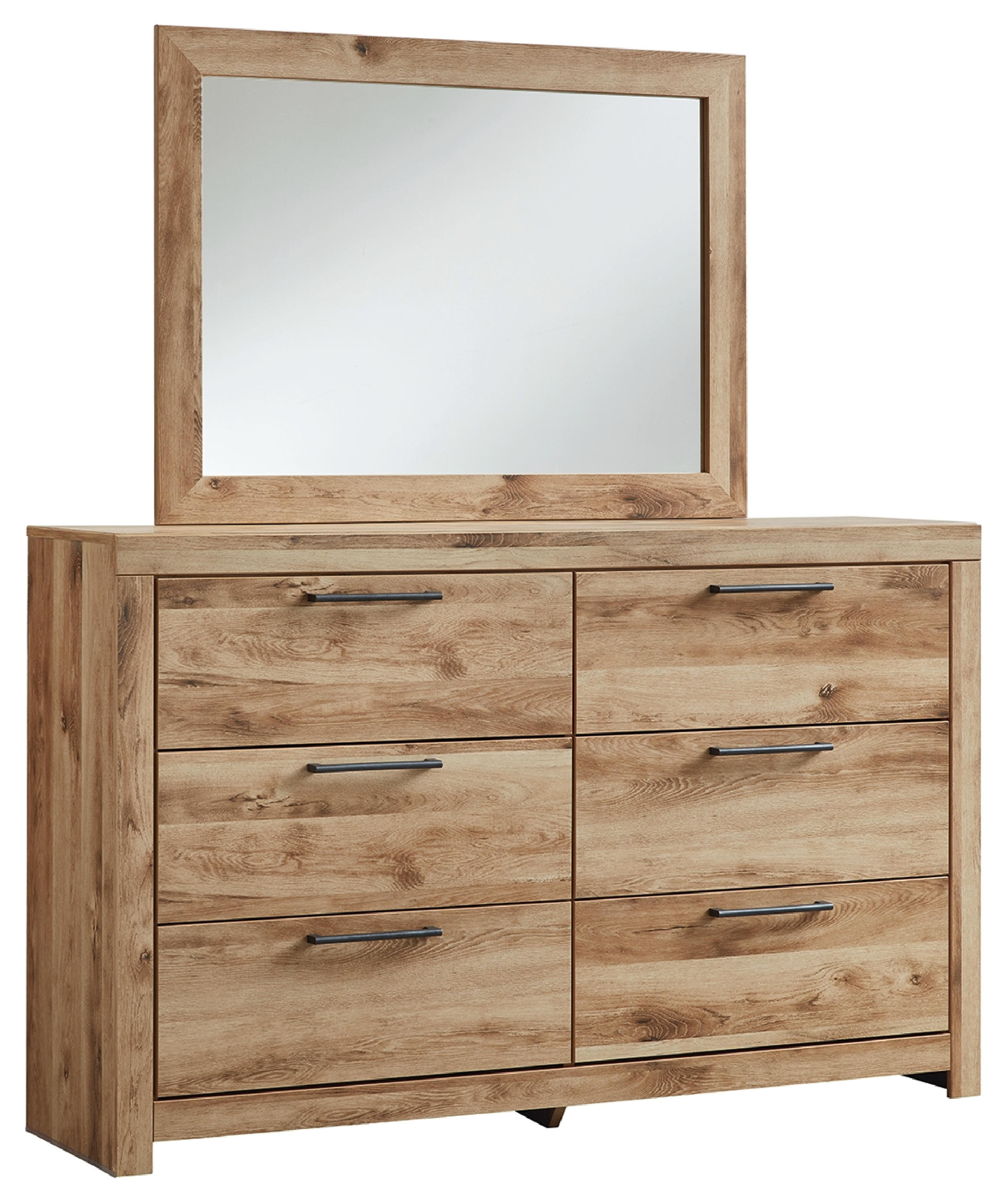 Hyanna Contemporary Tan Dresser And Mirror