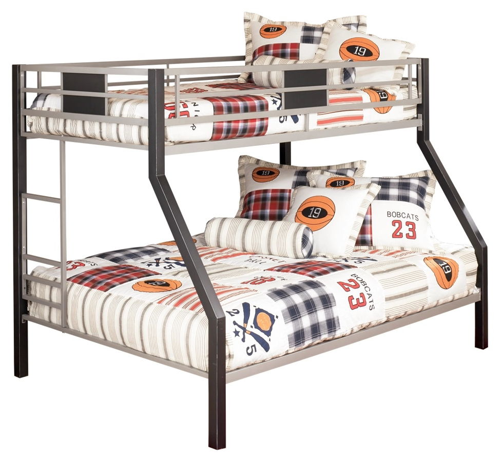 Ashley Furniture Dinsmore Black Gray Twin Over Full Bunk Bed