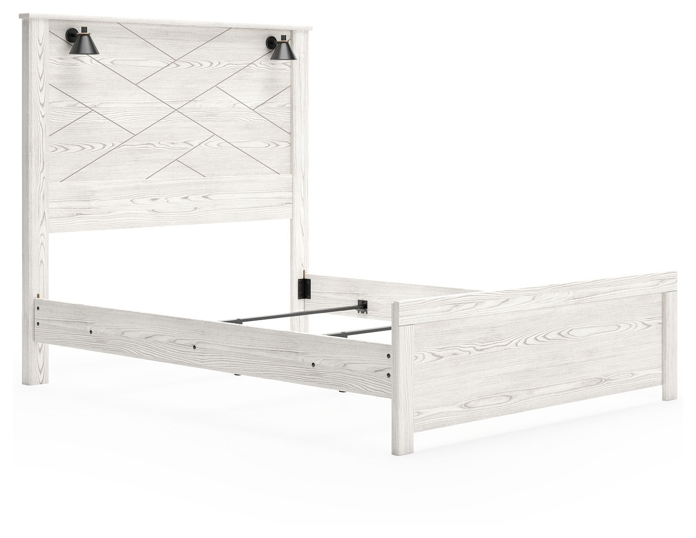 Ashley Furniture Gerridan White Queen Panel Bed With Light