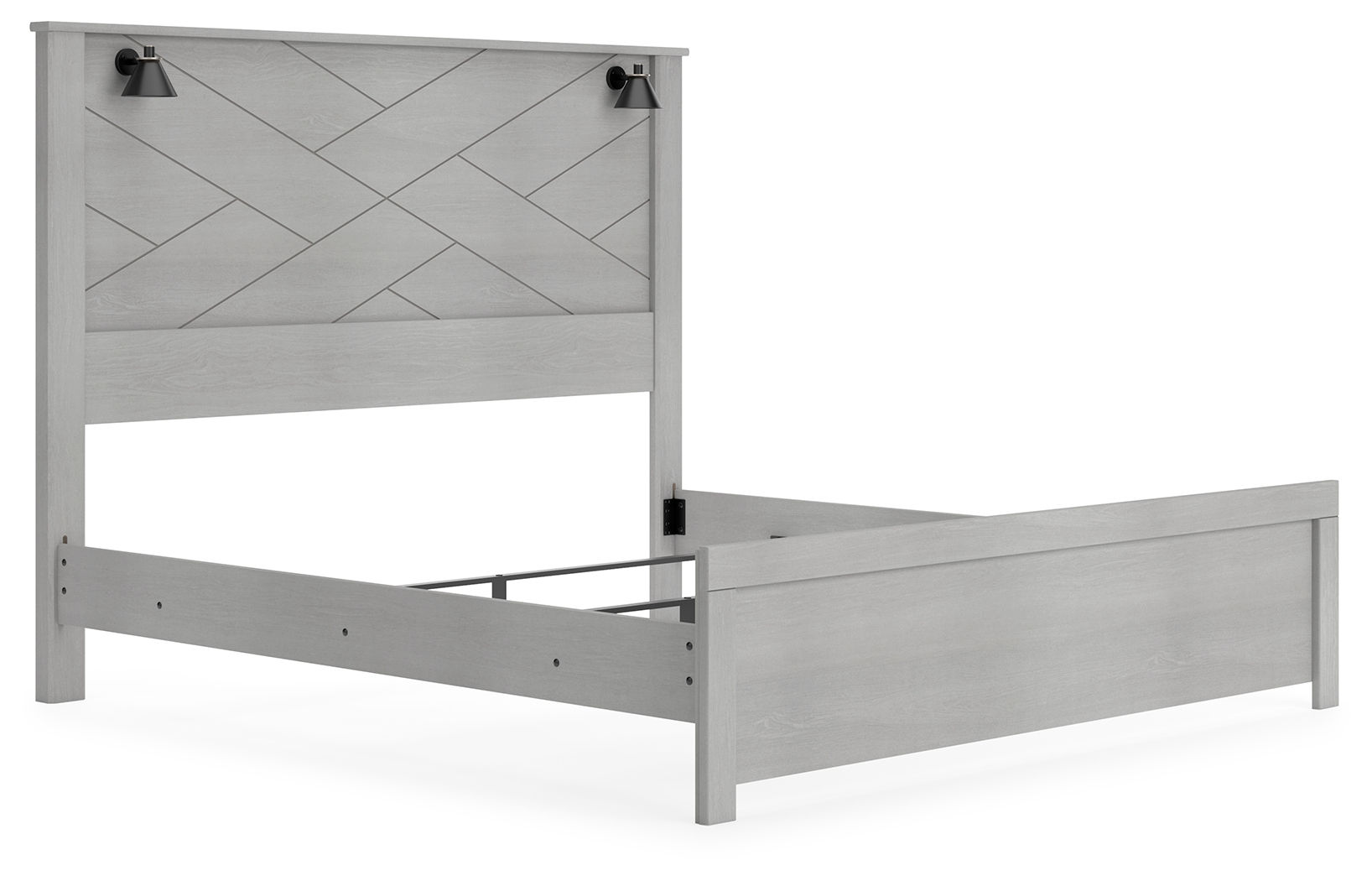 Ashley Furniture Cottonburg Light Gray White King Panel Bed