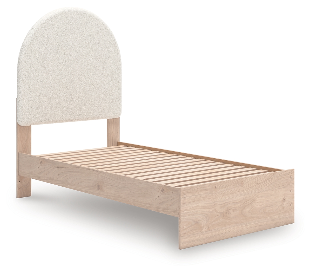 Ashley Furniture Birkmore Tan White Twin Upholstered Panel Bed