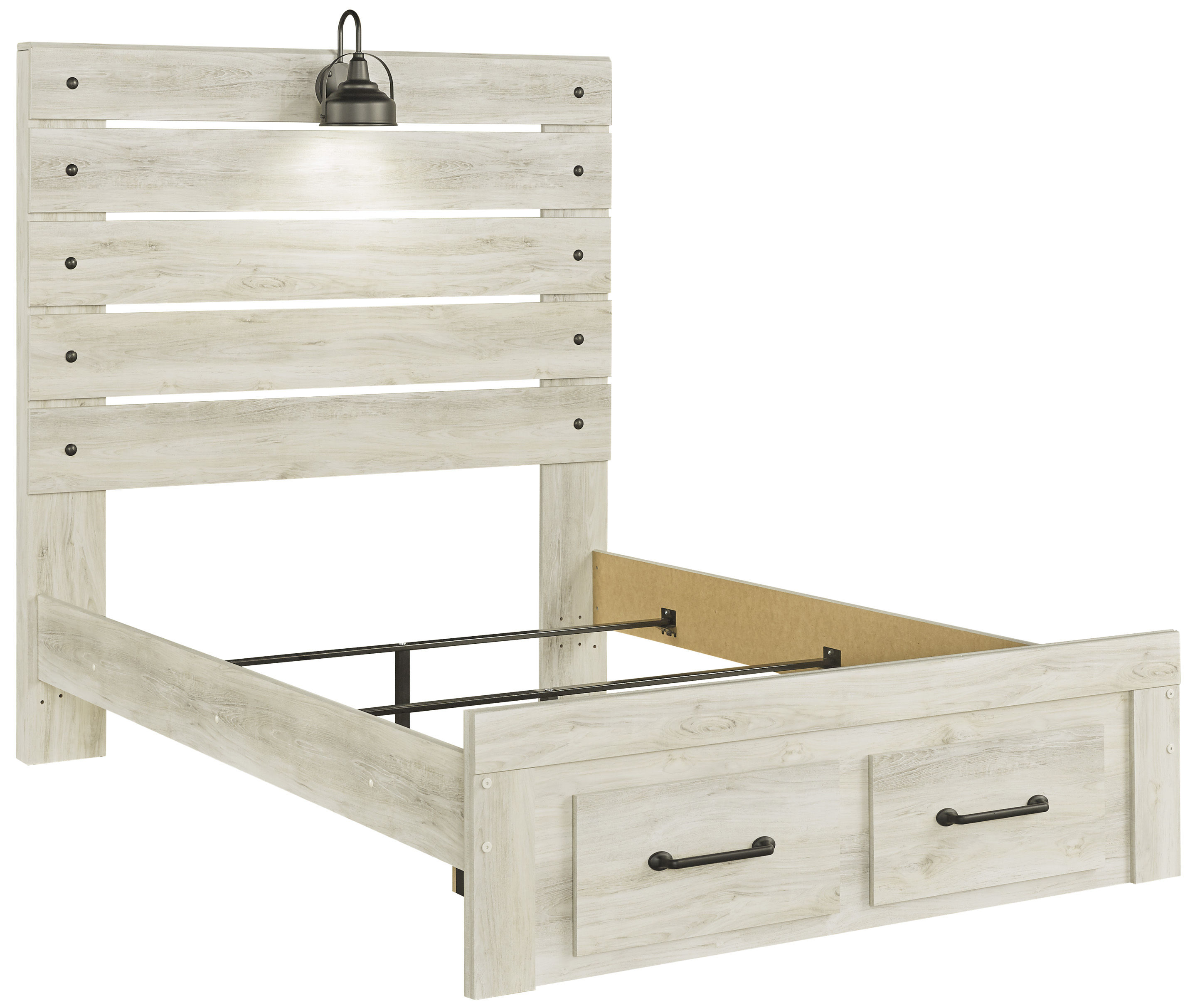 Ashley Furniture Cambeck Whitewash Full Footboard Storage Bed