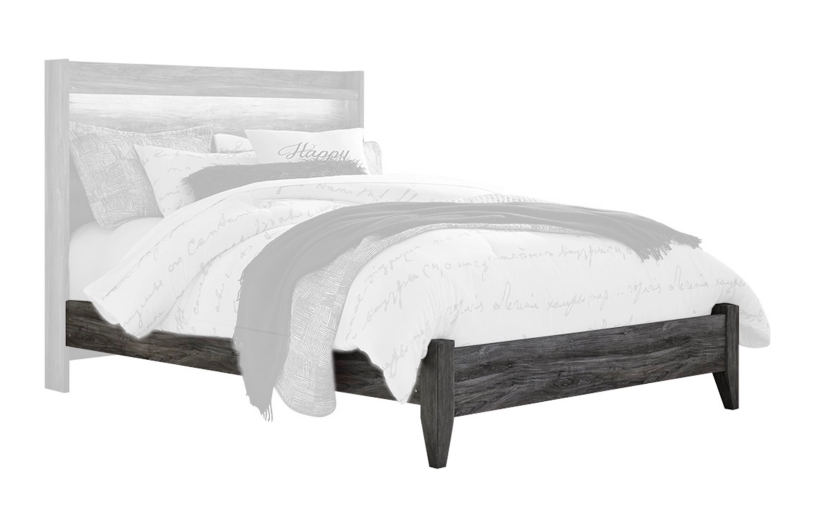 Queen Panel Footboard w/Rails
