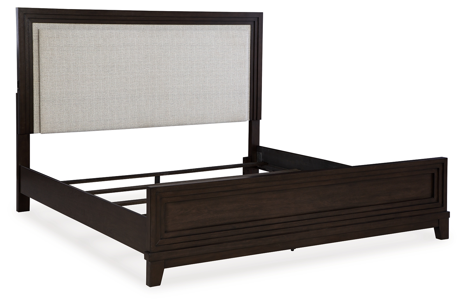 Ashley Furniture Neymorton Dark Grayish Brown Queen Upholstered Panel Bed