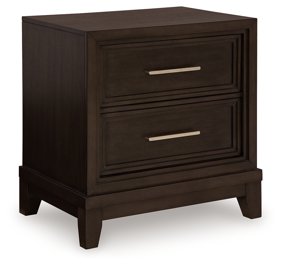 Ashley Furniture Neymorton Dark Grayish Brown Two Drawer Night Stand