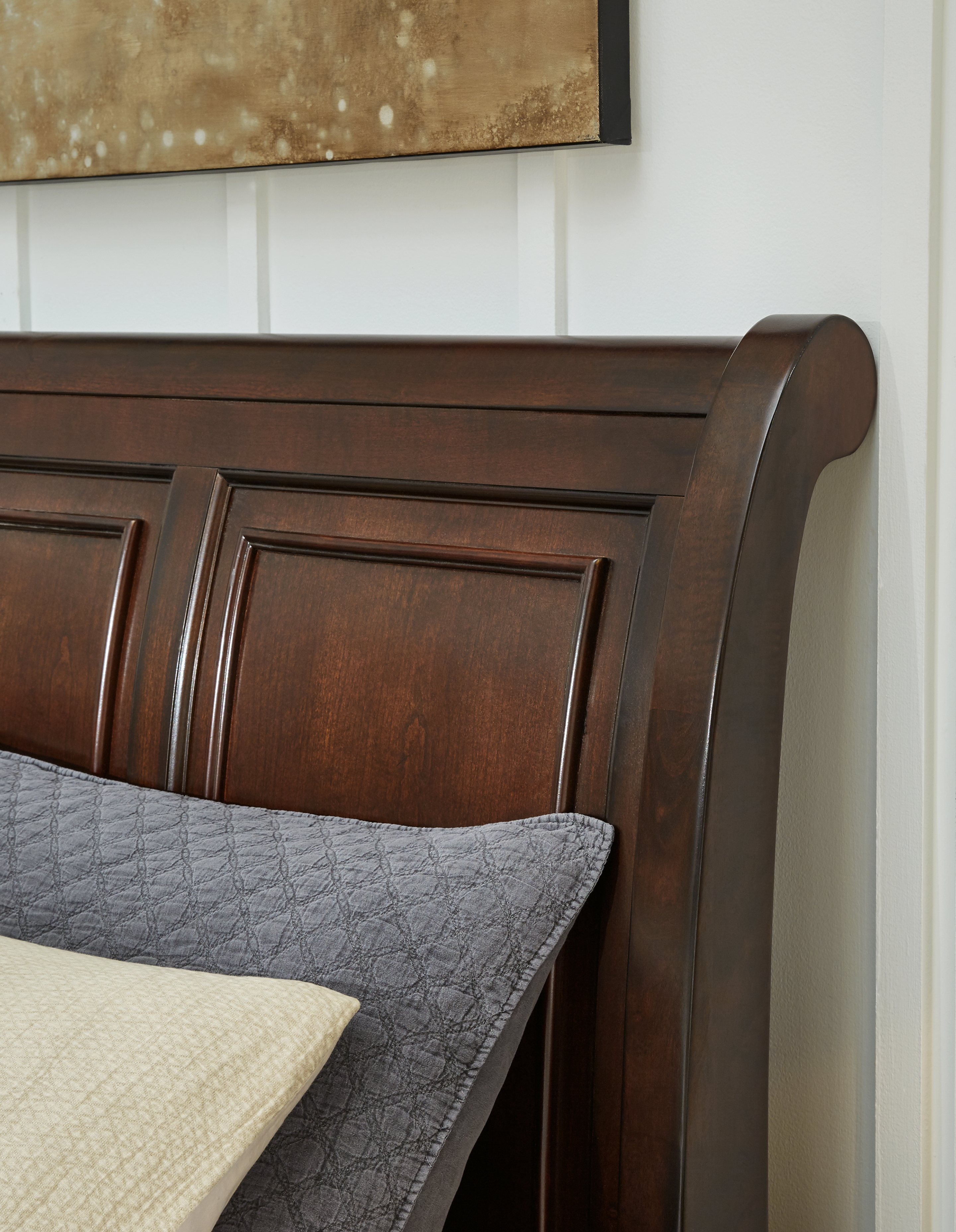 Ashley Porter Wood Sleigh Storage Bed - Thumbnail 3