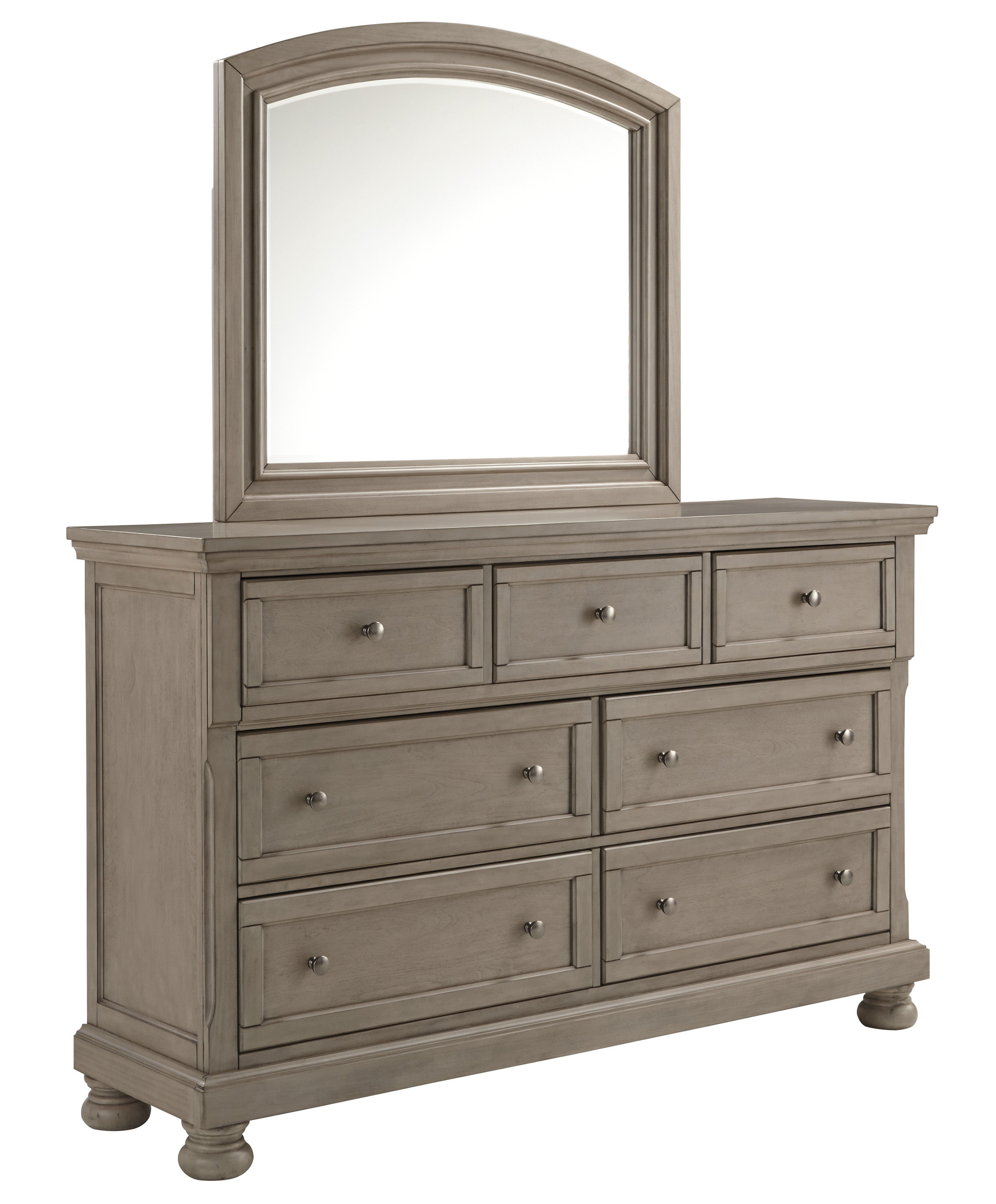 Ashley Furniture Lettner Light Gray Dresser And Mirror