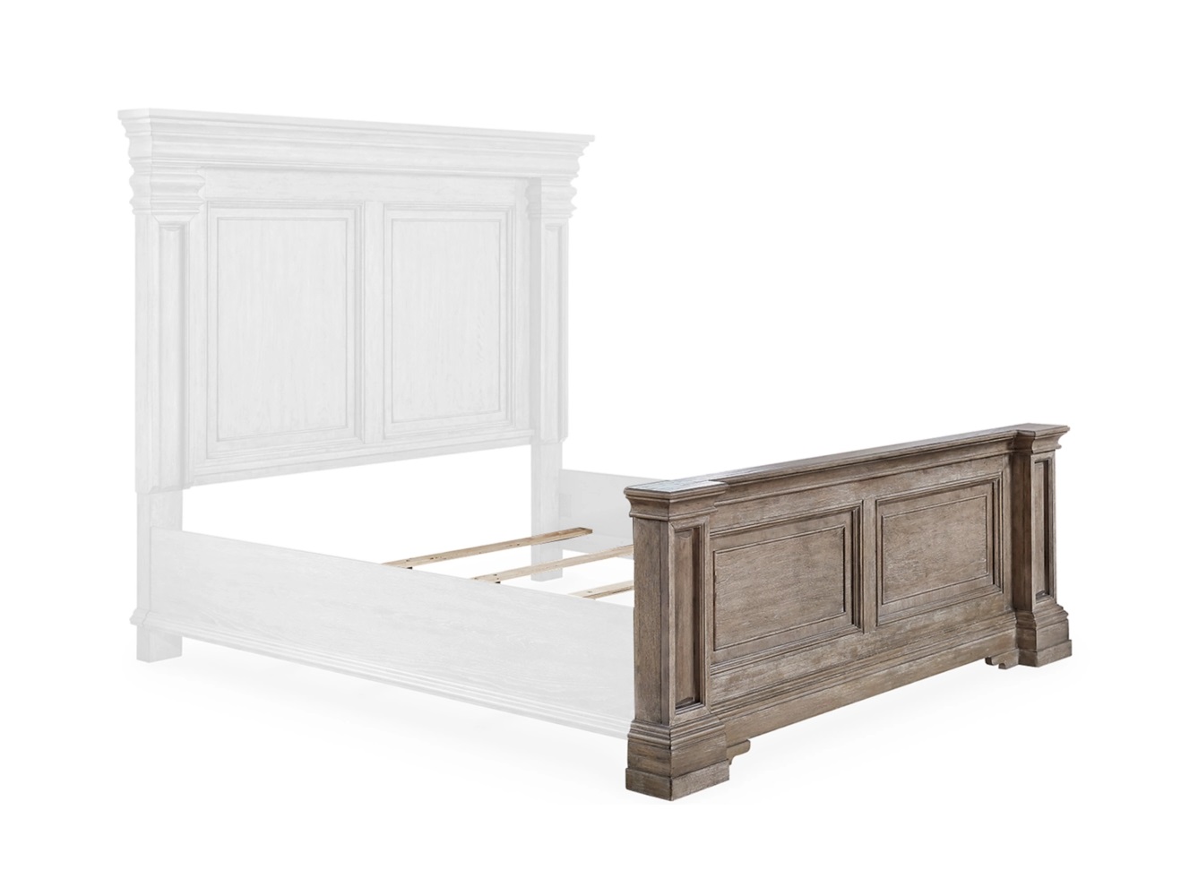 Queen Panel Footboard w/Slats