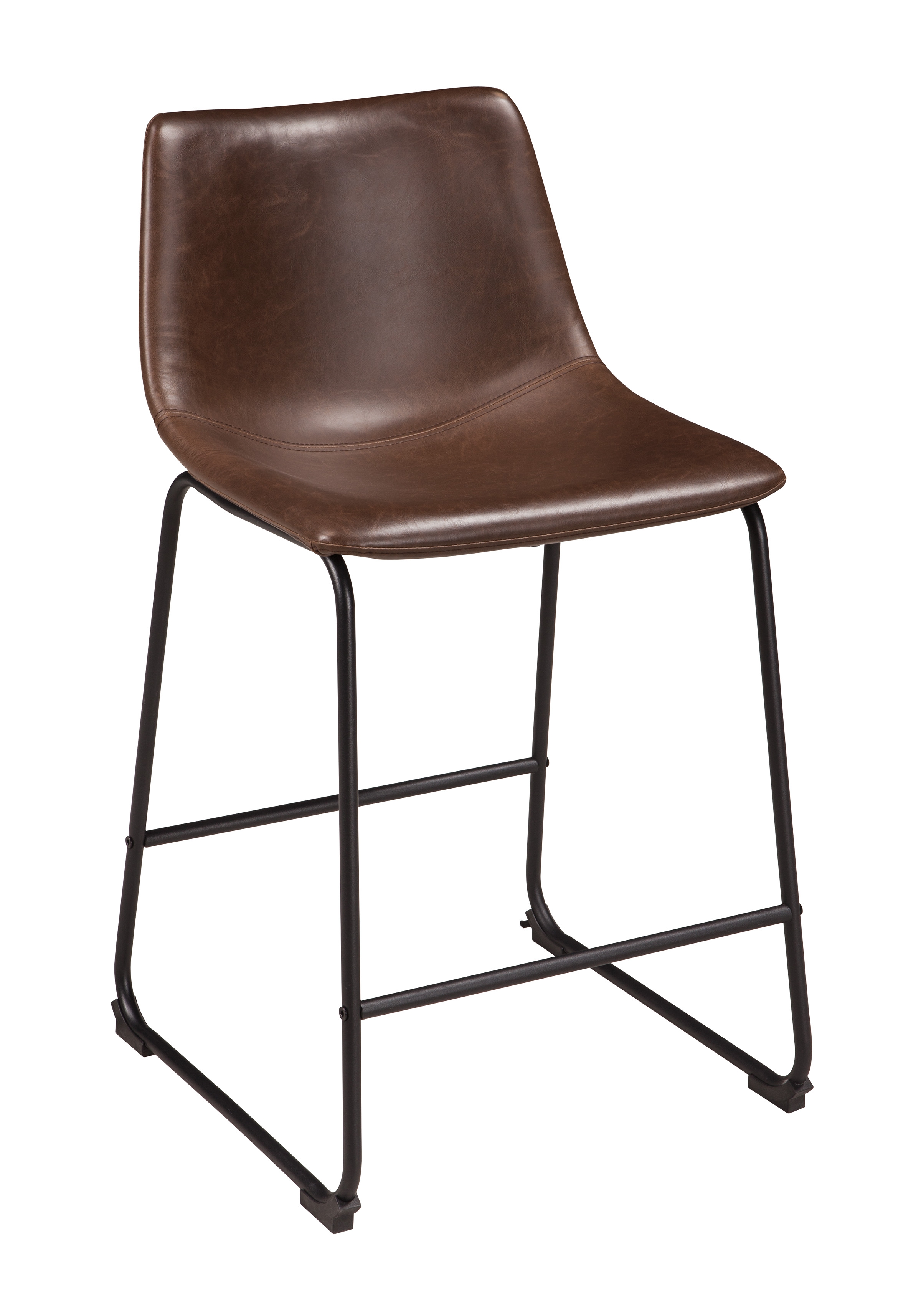 2 Ashley Furniture Centiar Brown Black Upholstered Barstools