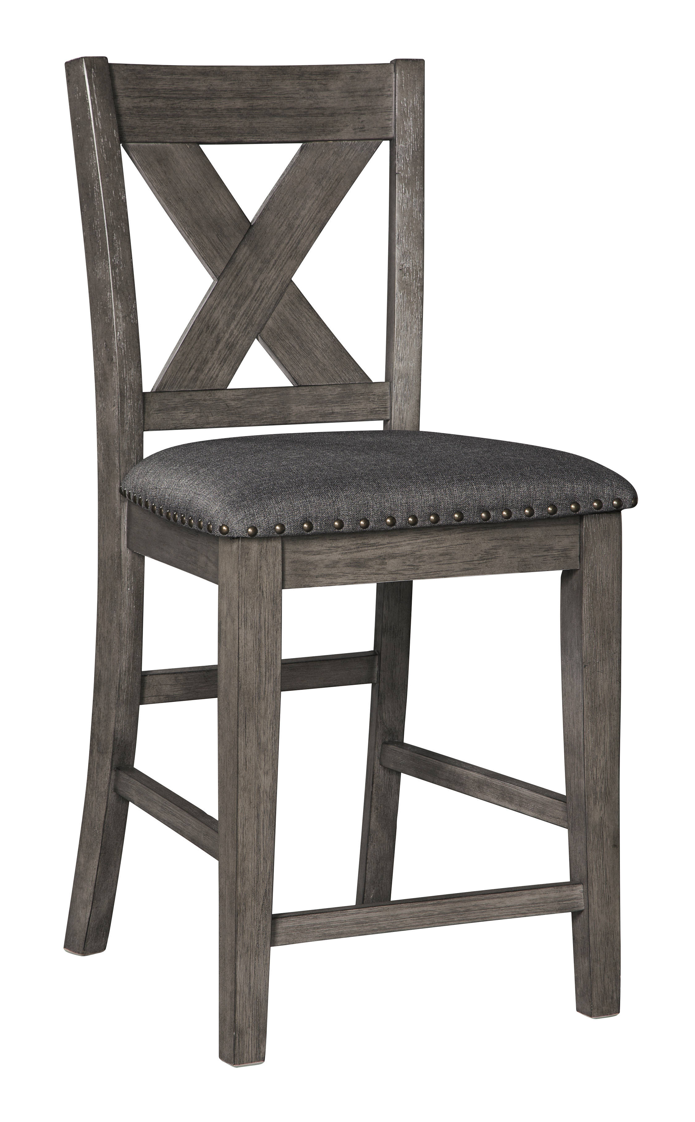 2 Ashley Furniture Caitbrook Dark Gray Upholstered Barstools