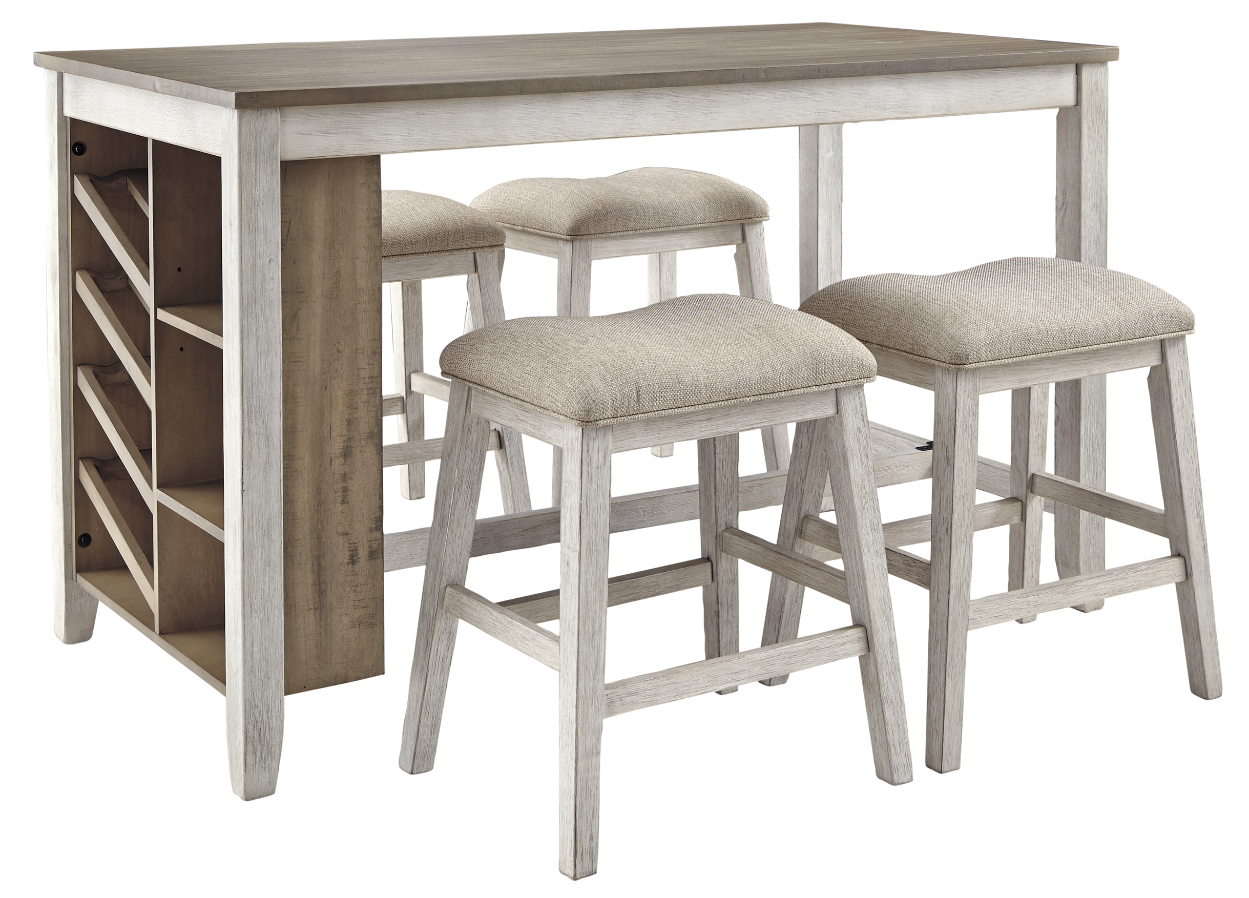 Ashley Furniture Skempton Two Tone 5pc Counter Height Set