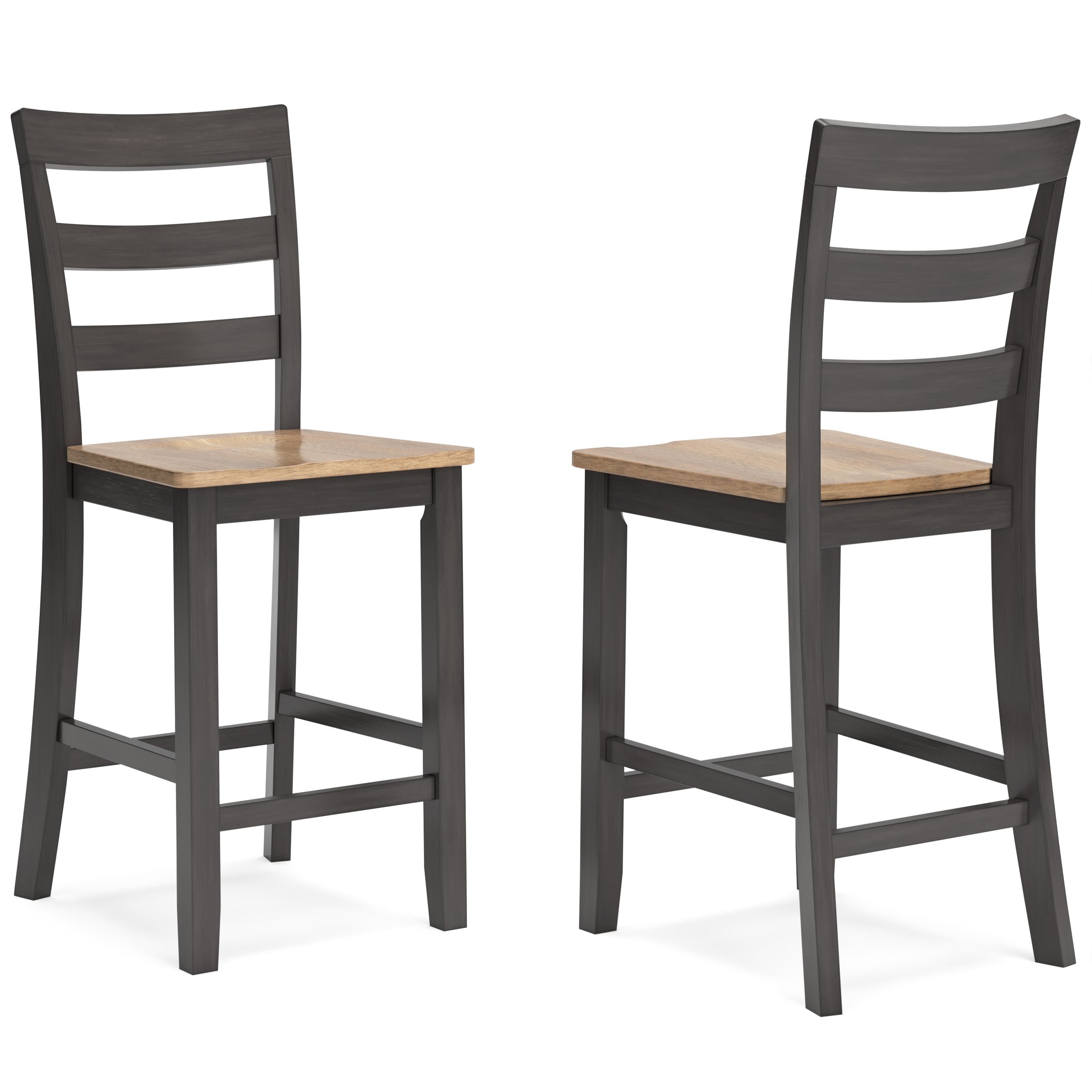 2 Ashley Furniture Gesthaven Natural Brown Barstools