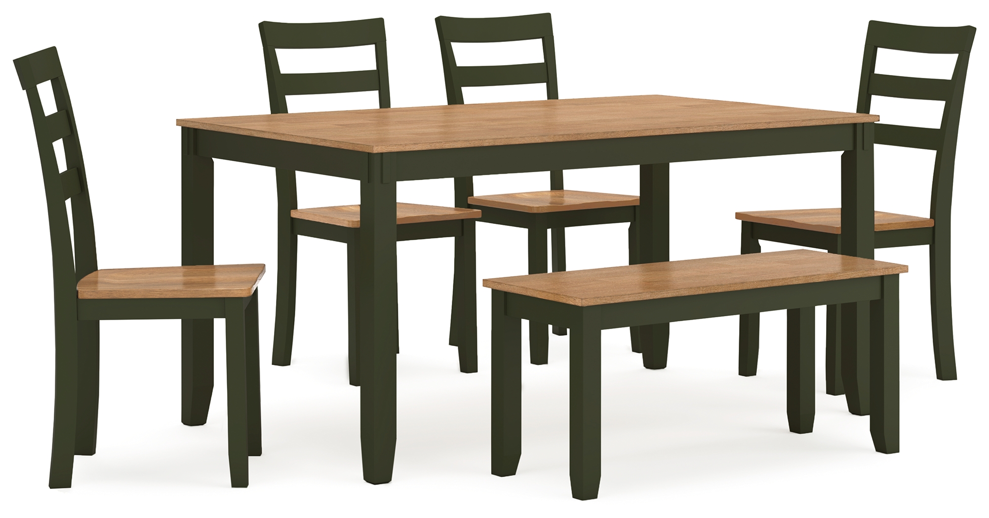 Ashley Furniture Gesthaven Natural Green 6pc Dining Set