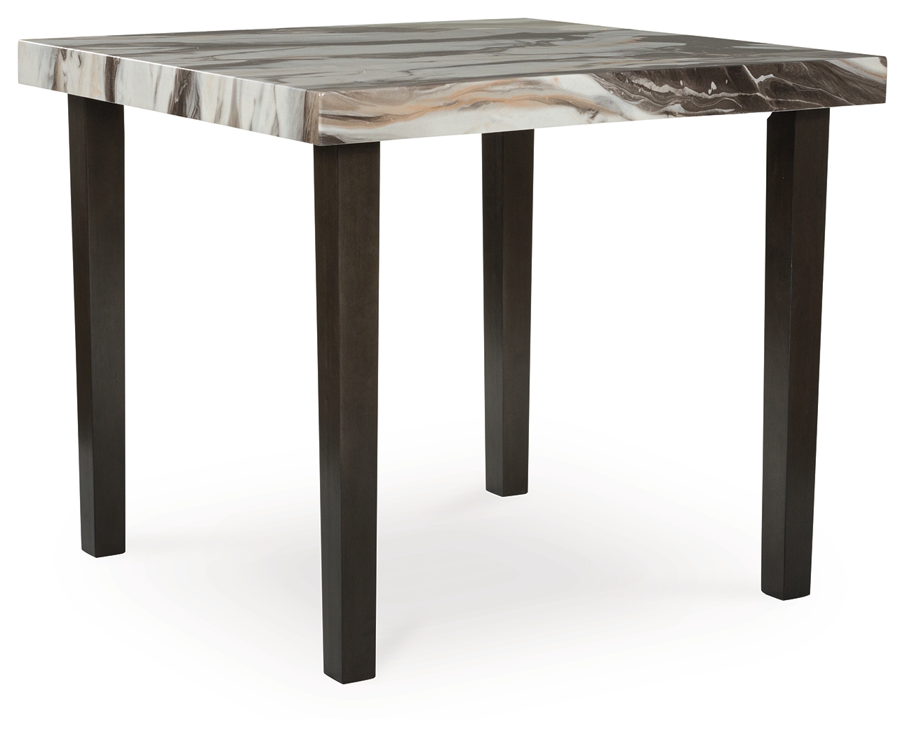 Ashley Furniture Zendalia Dark Brown Beige Square Counter Table