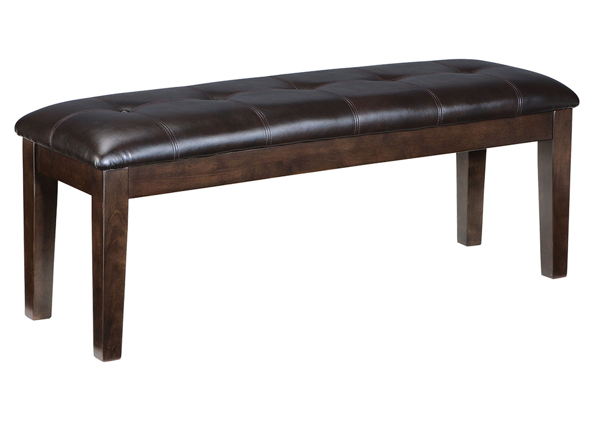 Ashley Furniture Haddigan Dark Brown Upholstered Large Dining Bench