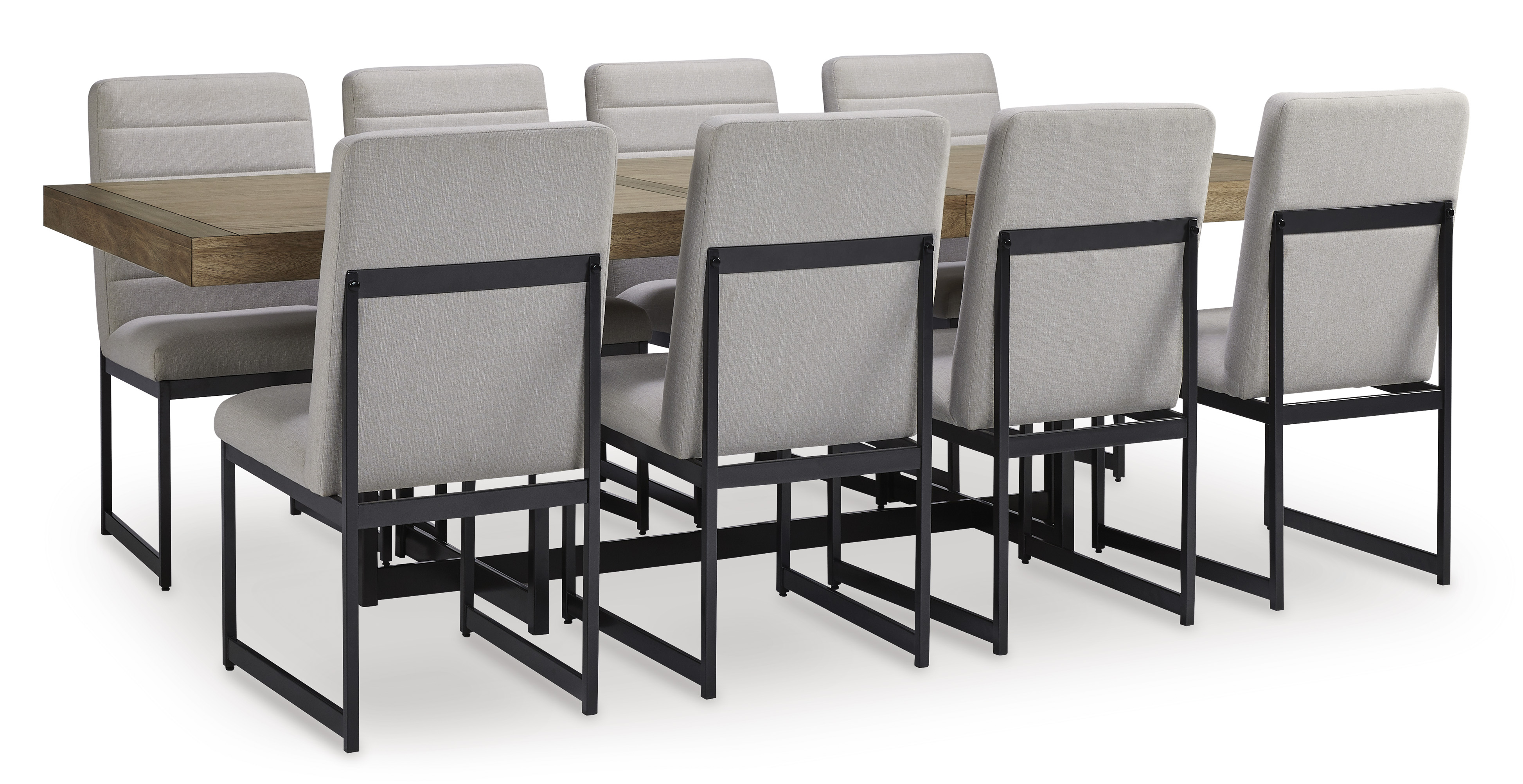 Ashley Furniture Tomtyn Light Beige Brown 9pc Dining Room Set