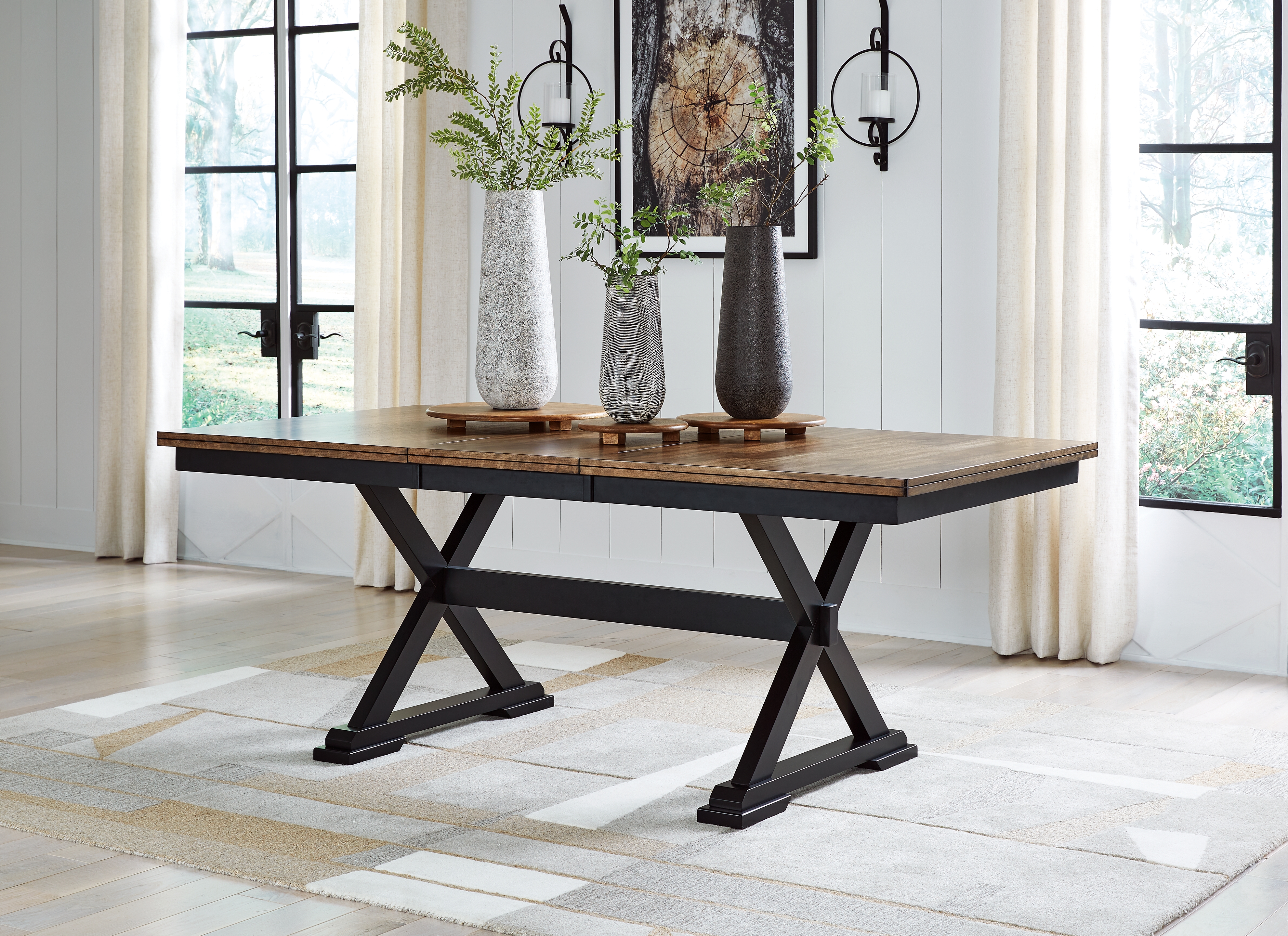 Ashley Furniture Wildenauer Brown Black Dining Extension Table