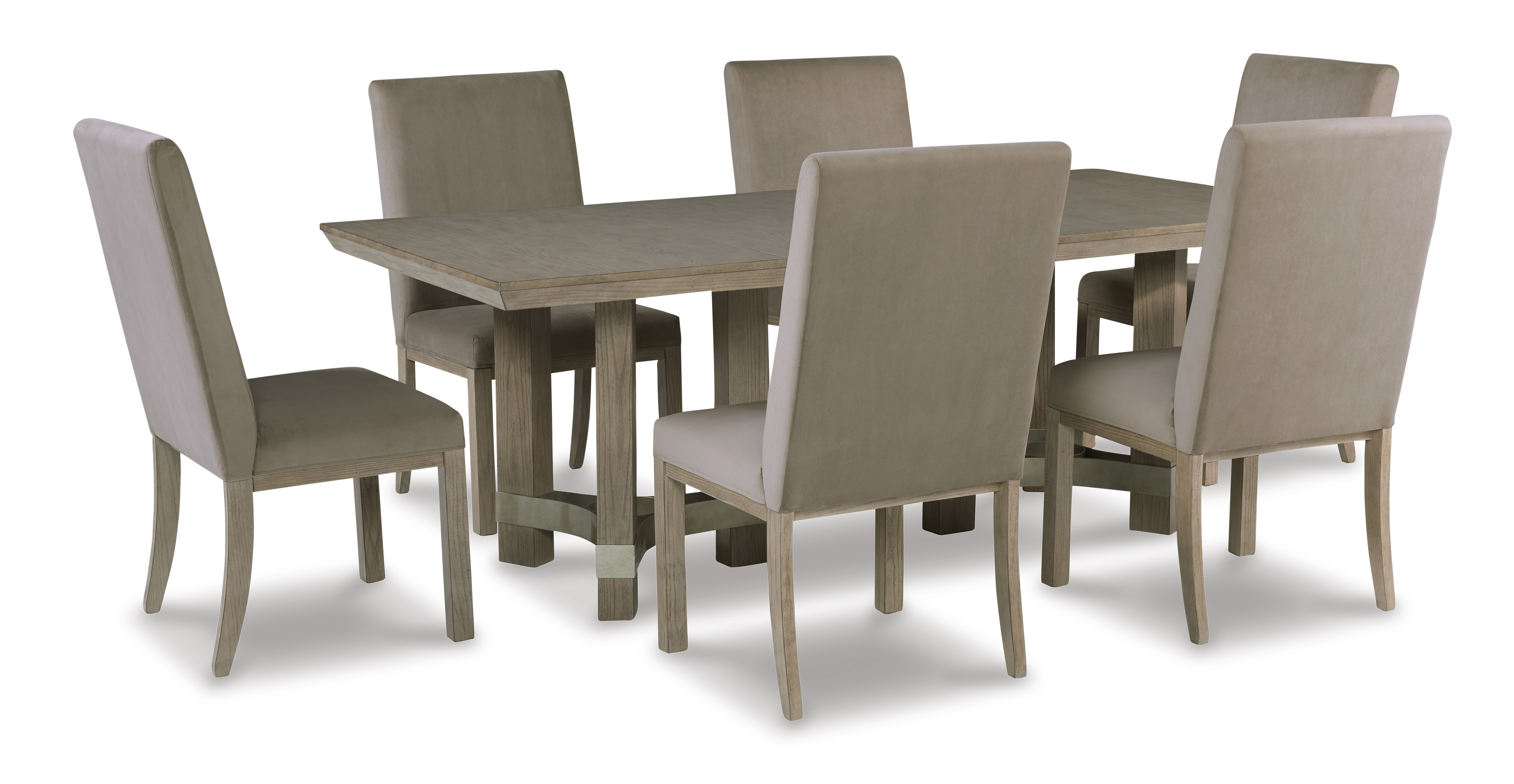 Ashley Furniture Chrestner Brown Gray 7pc Dining Room Set
