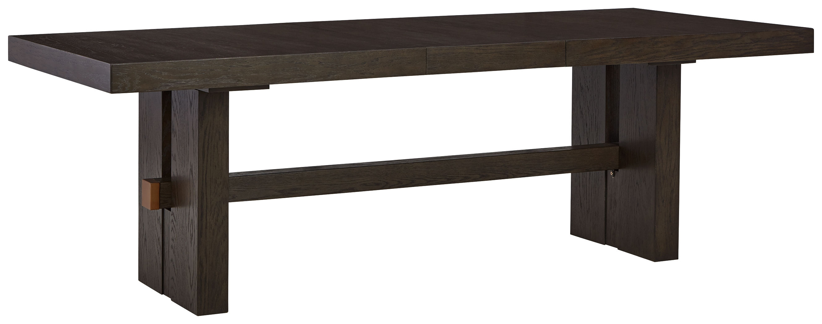 Ashley Furniture Burkhaus Dark Brown Extension Leaf Dining Table