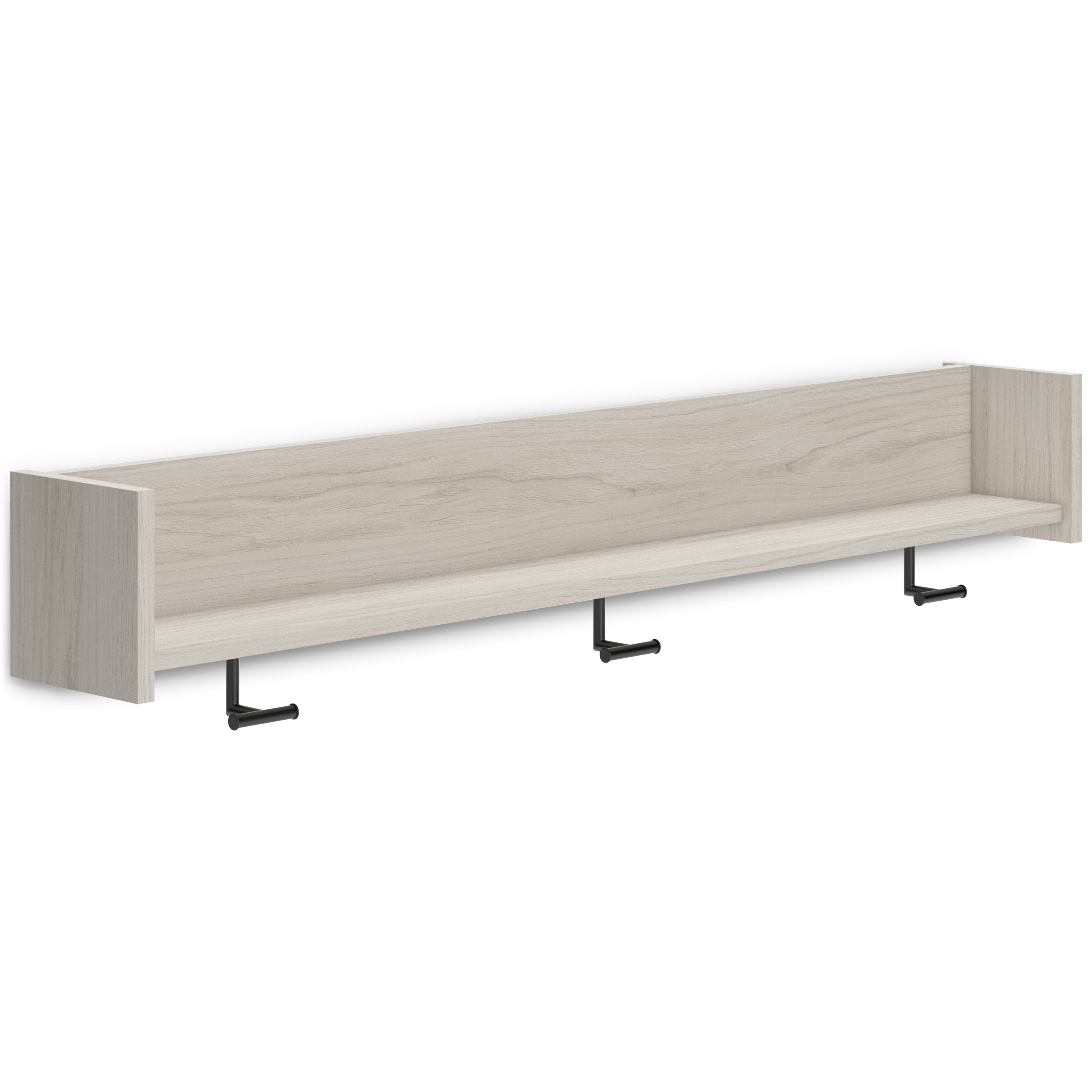 Ashley Furniture Socalle Natural Wall Mounted Coat Rack With Shelf