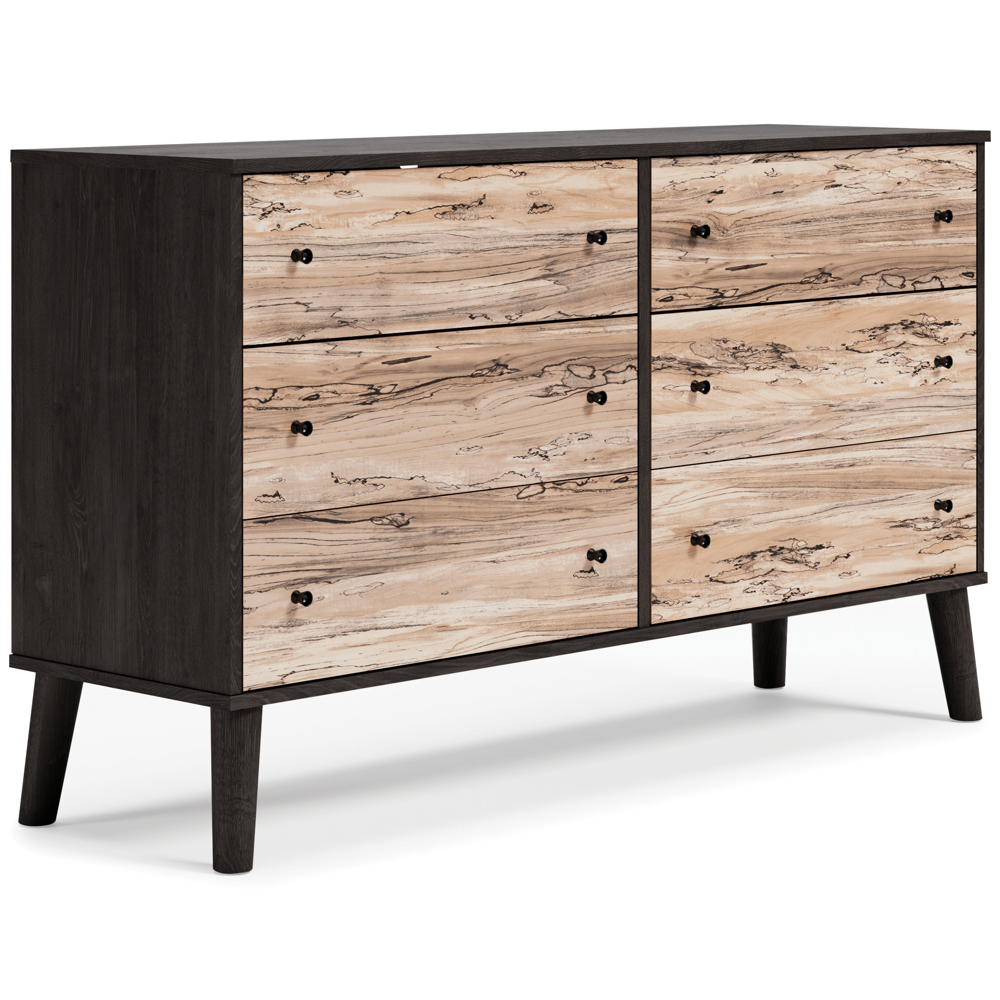 Ashley Furniture Piperton Brown Black Six Drawer Dresser