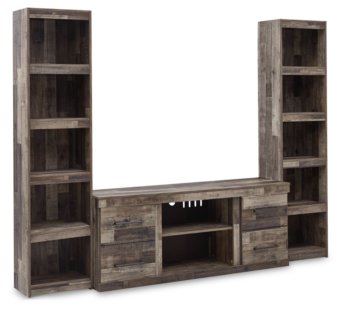 Ashley Furniture Derekson Gray 3pc Entertainment Center