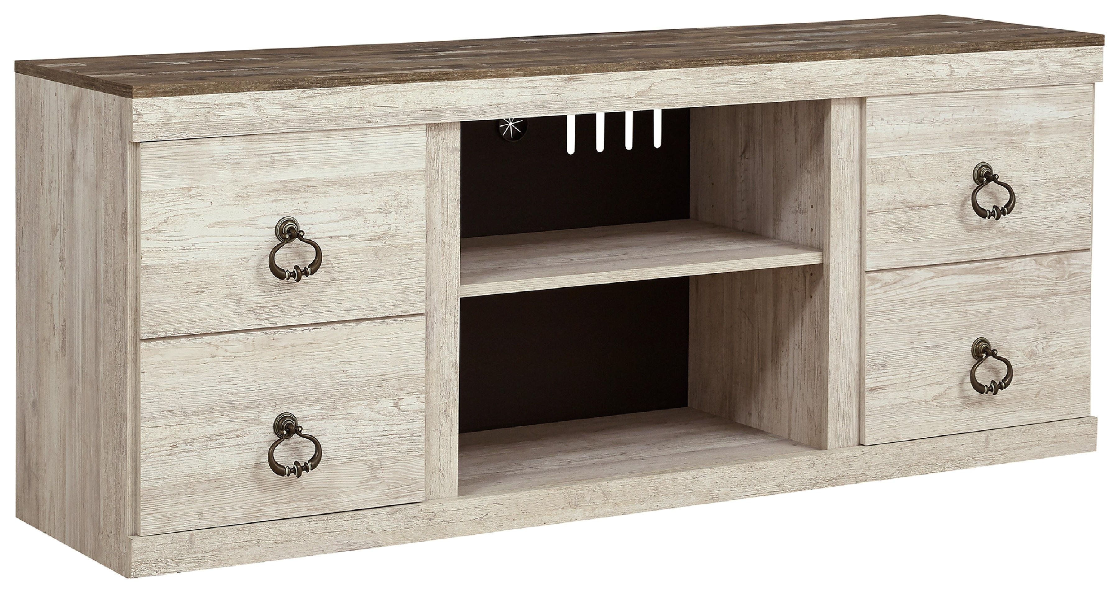 Ashley Furniture Willowton Whitewash LG TV Stand