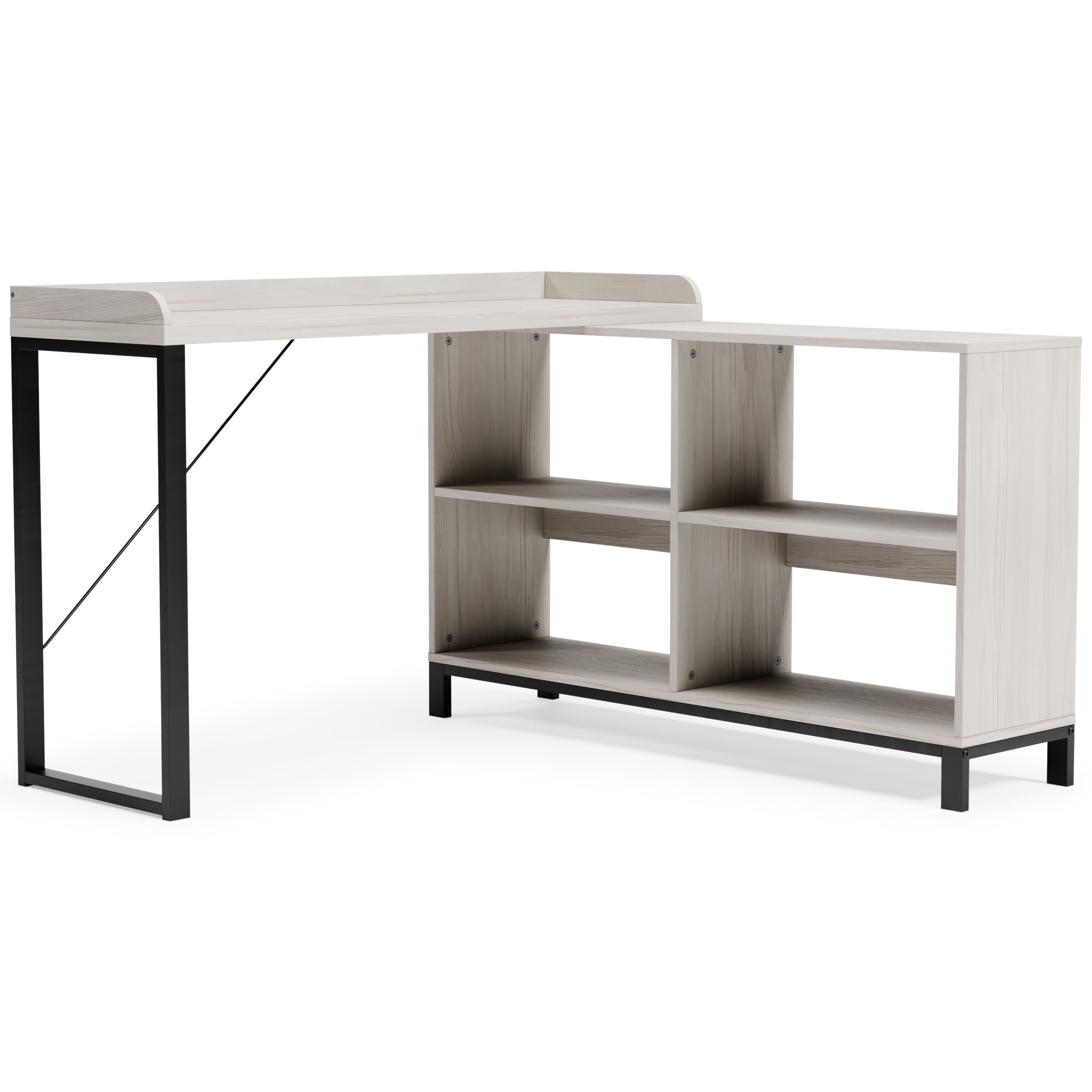 Ashley Furniture Bayflynn White Black Office L Desk