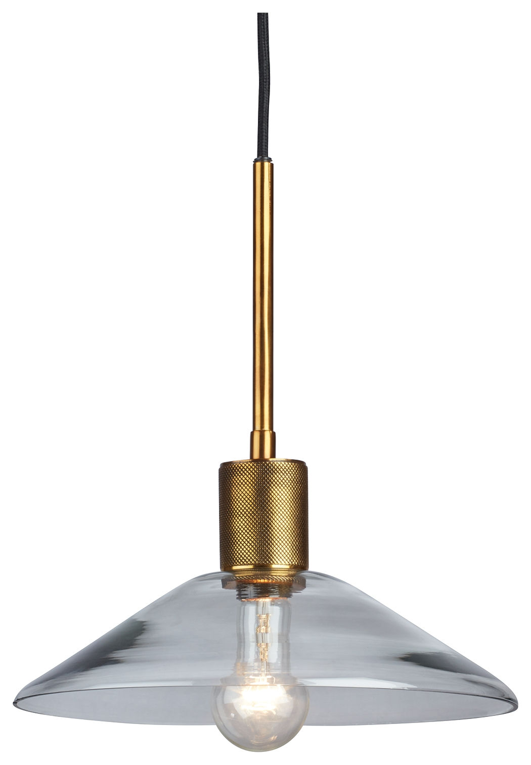 Ashley Furniture Chaness Clear Brass Pendant Light