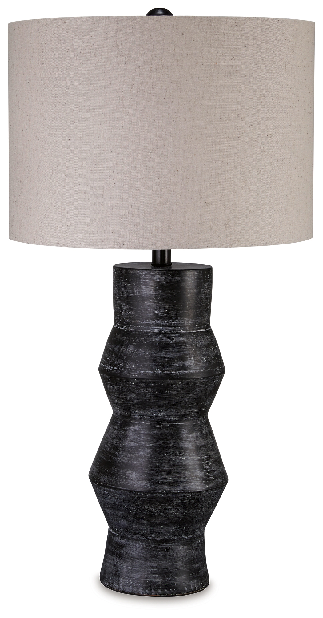 Ashley Furniture Kerbert Distressed Black Terracotta Table Lamp