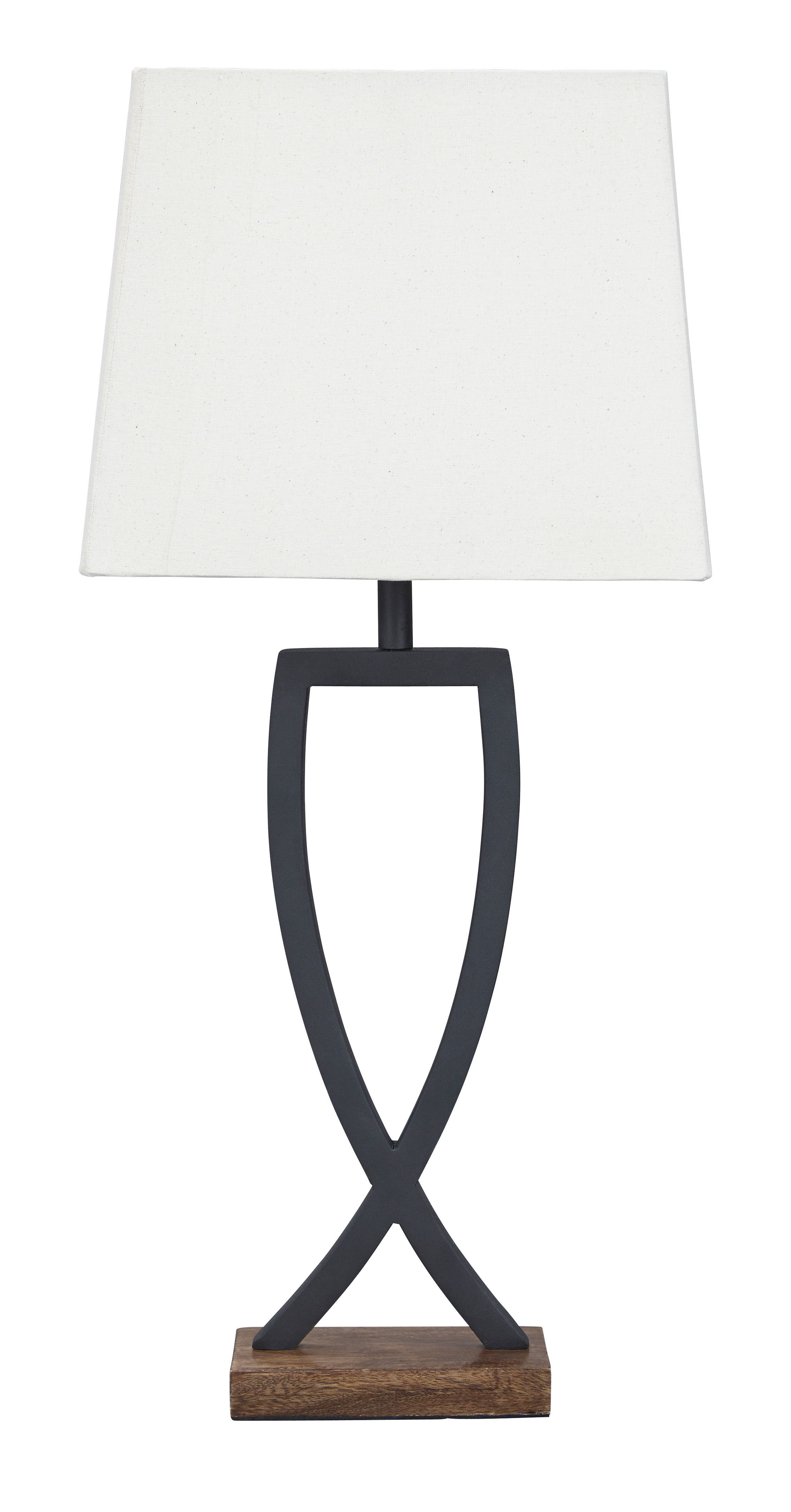 2 Ashley Furniture Makara Black Brown Table Lamps