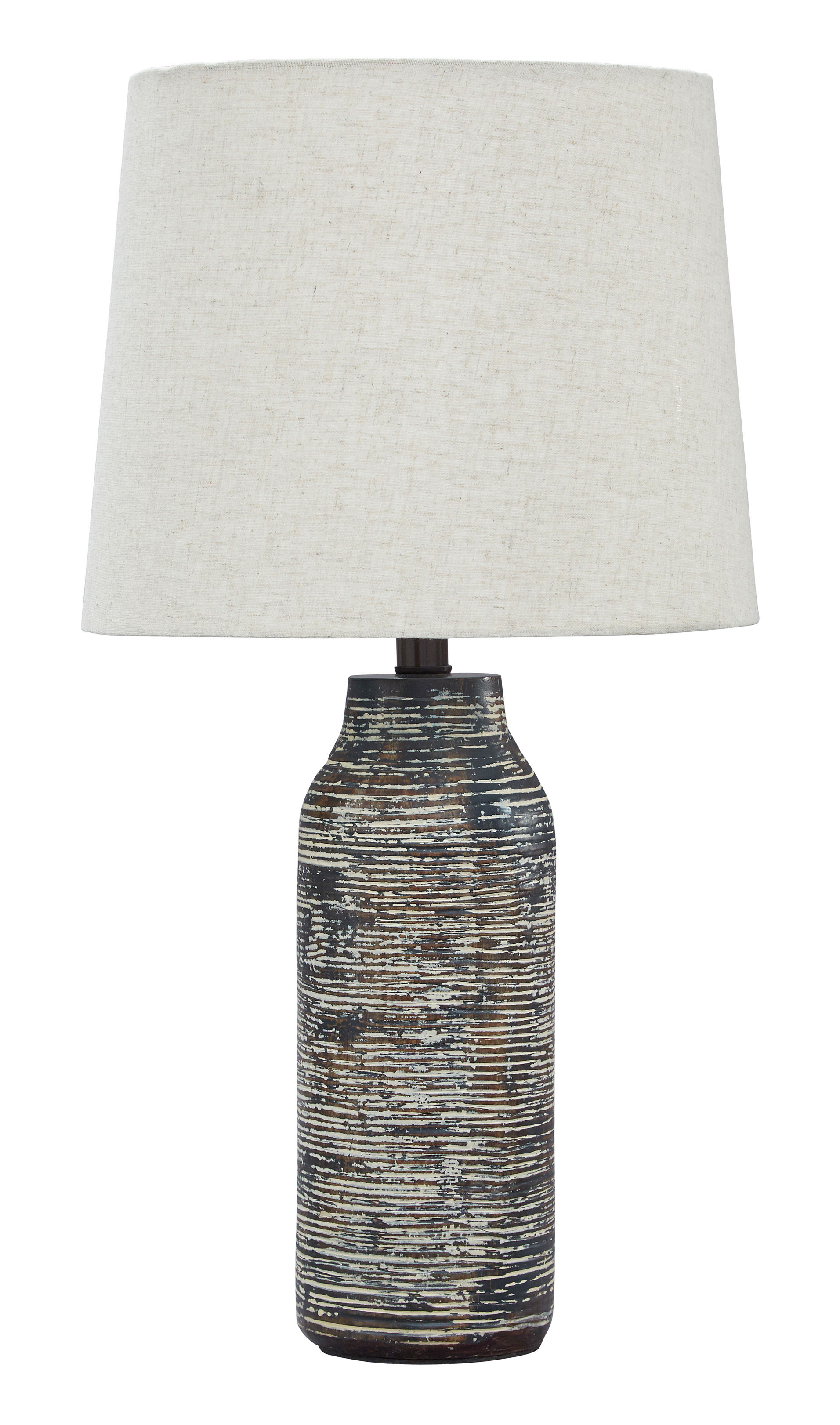 2 Mahima Casual Black White Paper Table Lamps