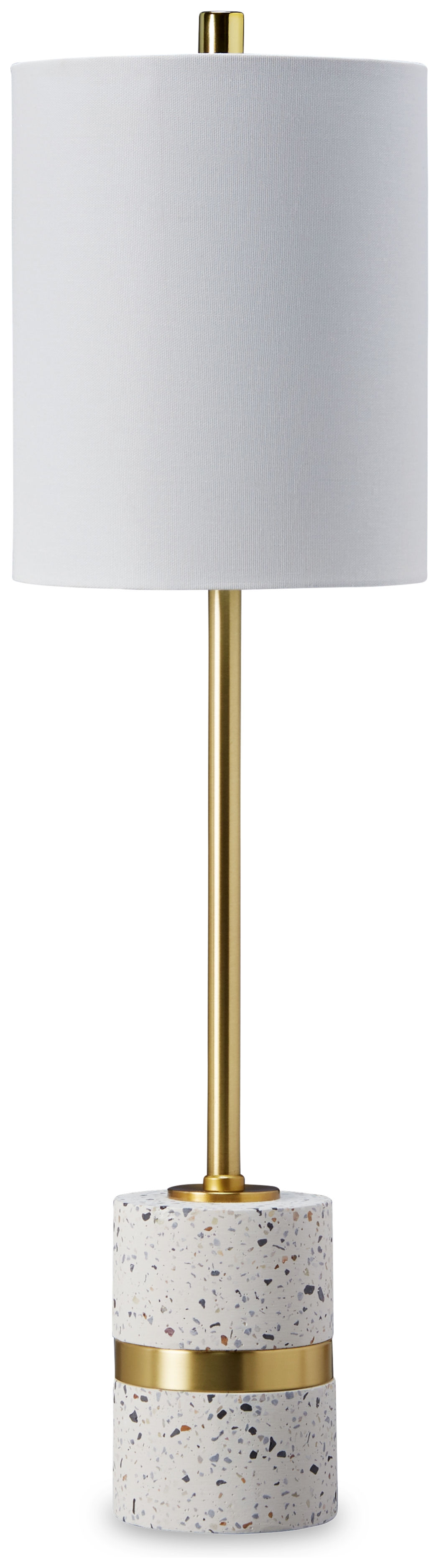 Ashley Furniture Maywick White Brass Metal Table Lamp