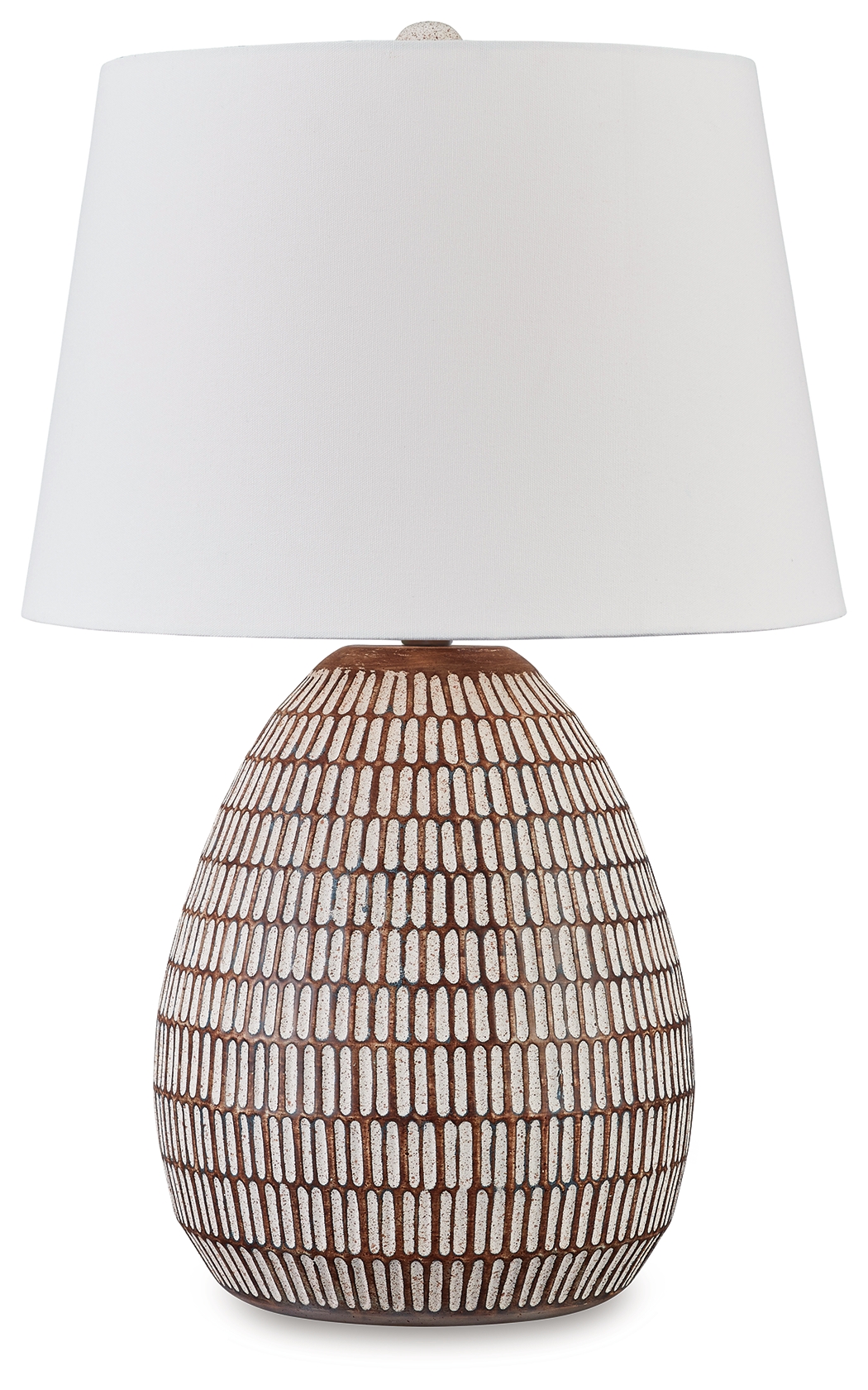 Ashley Furniture Darrich Beige White Metal Table Lamp