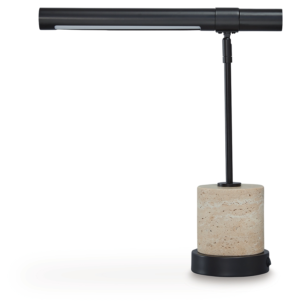 Ashley Furniture Vinmour Brown Beige Metal Desk Lamp