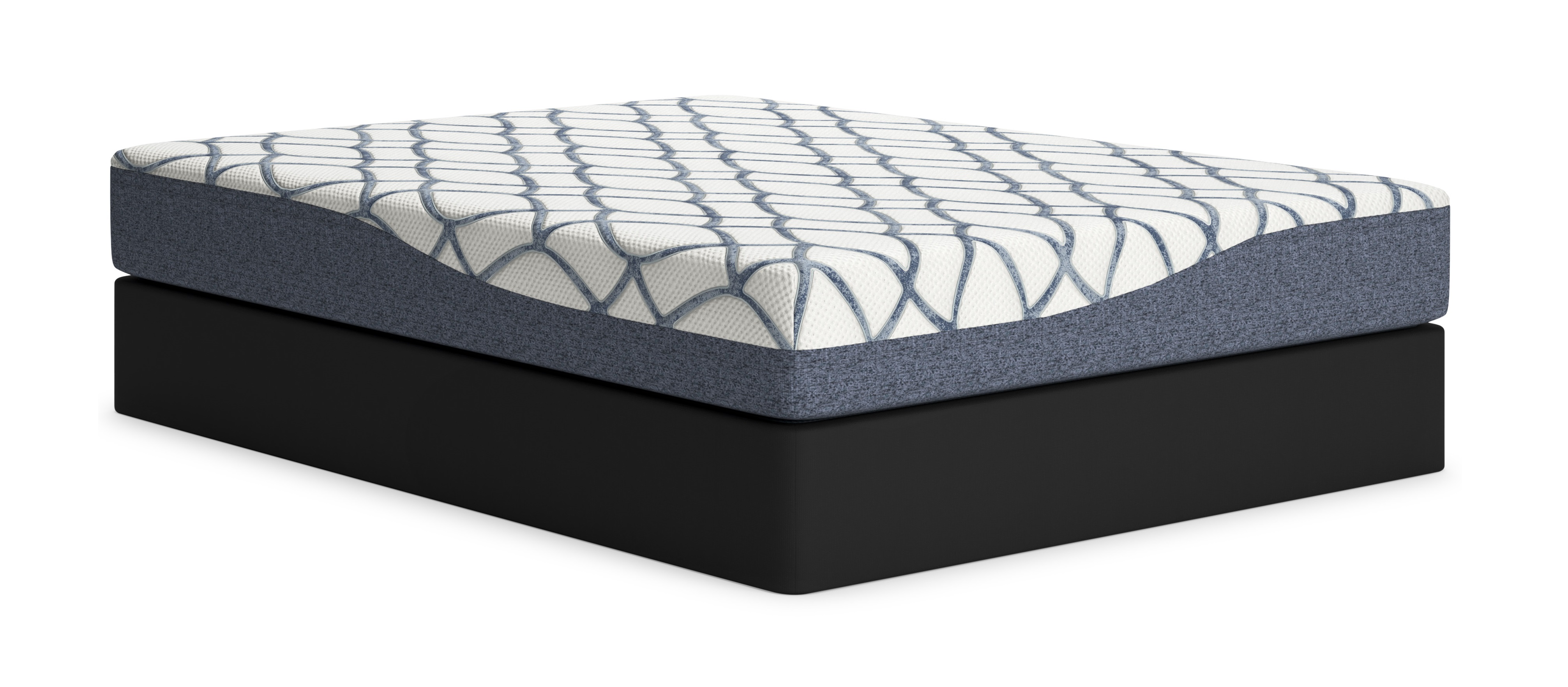 Ashley Furniture 10 Inch Chime Elite 2.0 White Blue Twin Mattress With Foun...