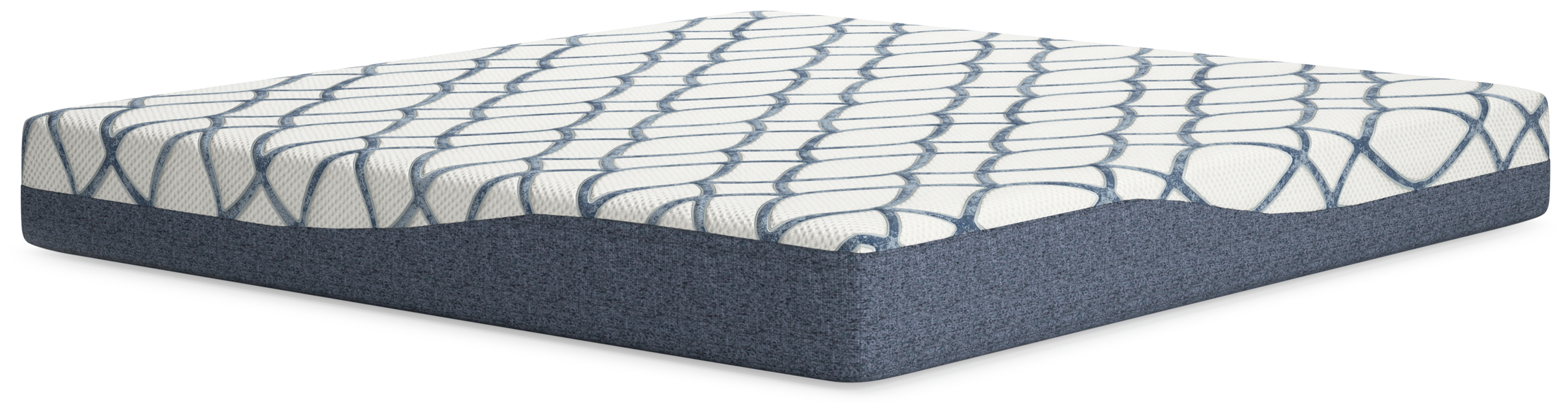 Ashley Furniture 10 Inch Chime Elite 2.0 White Blue King Mattress