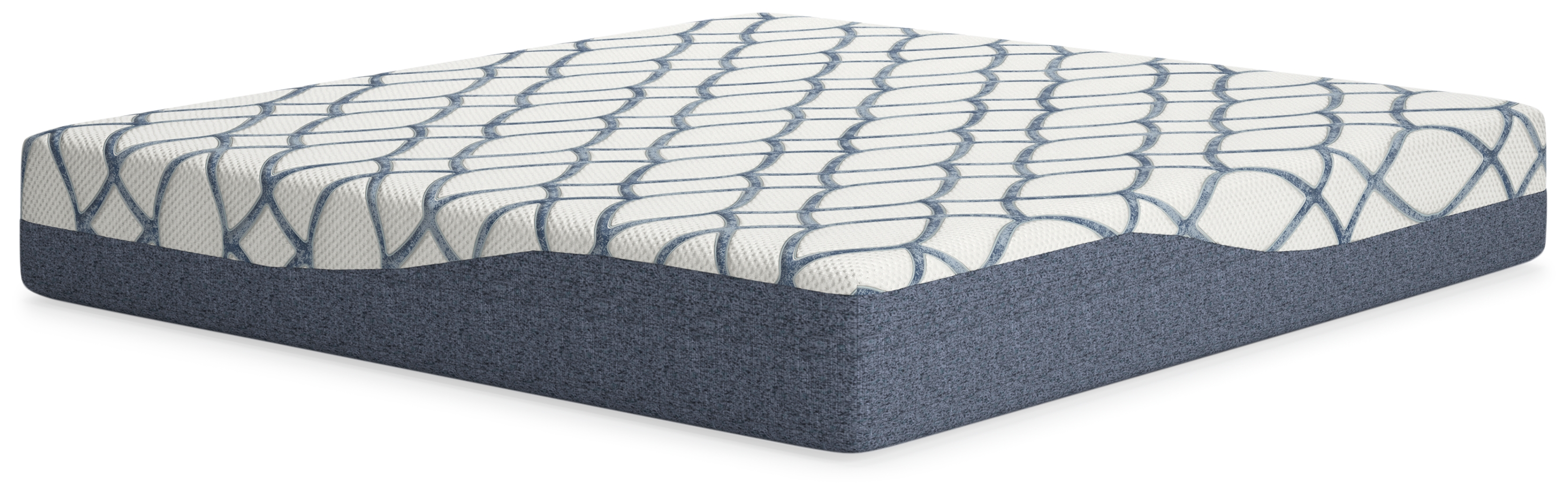 Ashley Furniture 12 Inch Chime Elite 2.0 White Blue King Mattress