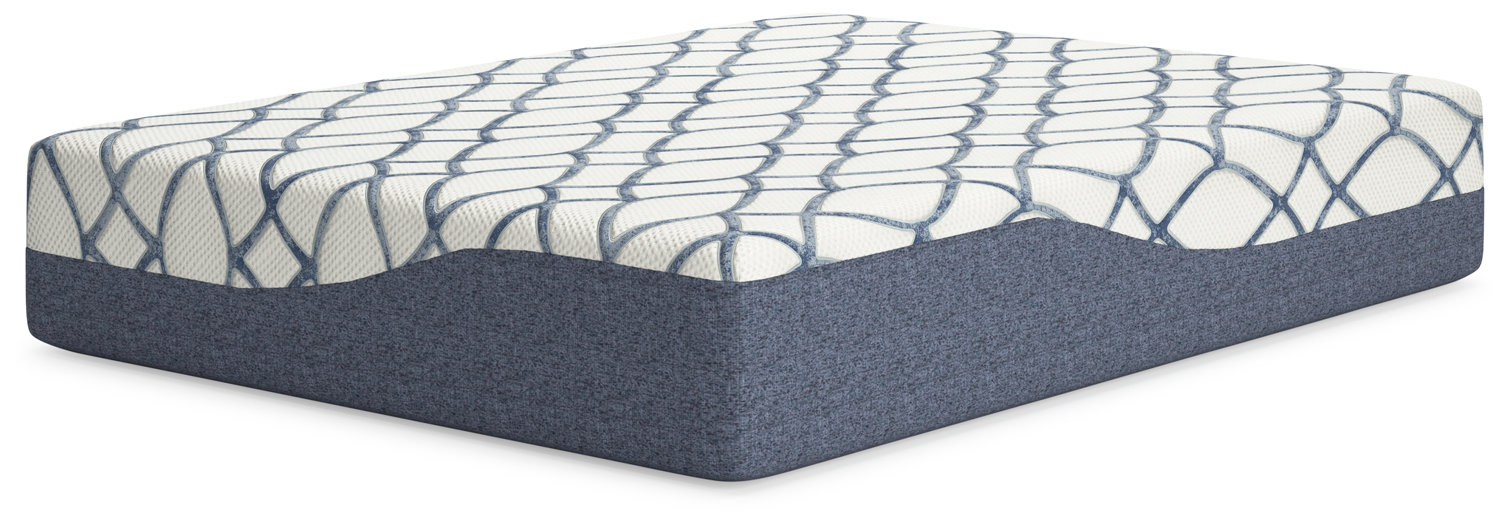 Ashley Furniture 14 Inch Chime Elite 2.0 White Blue Queen Mattress