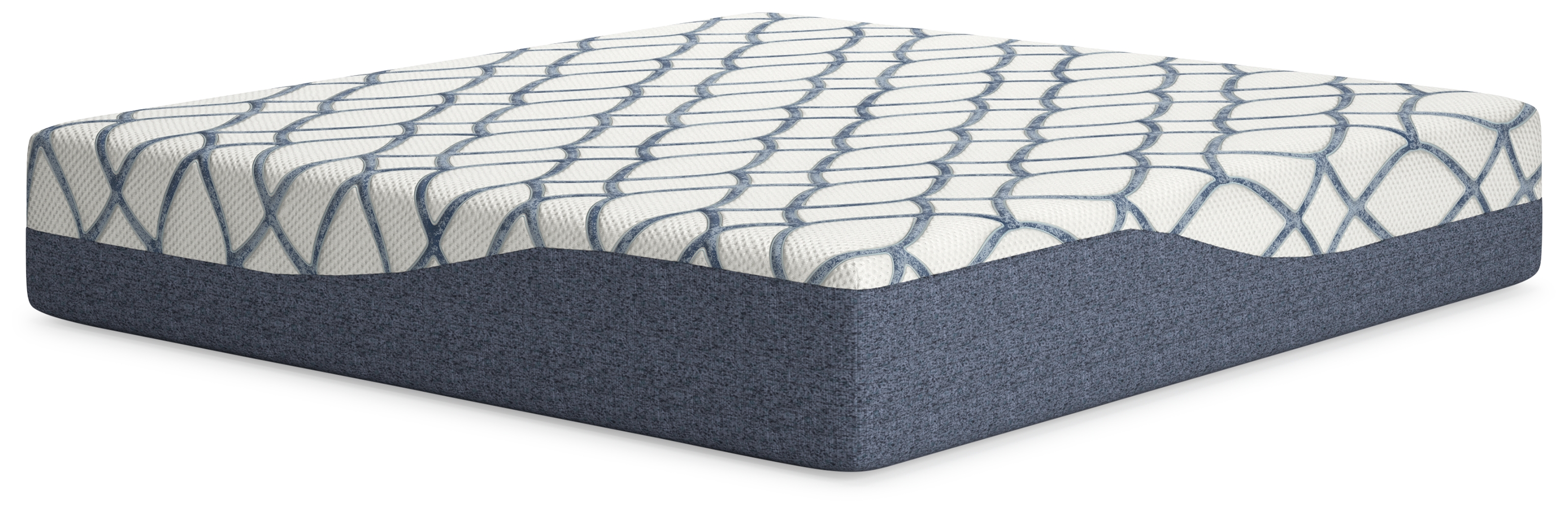 Ashley Furniture 14 Inch Chime Elite 2.0 White Blue King Mattress