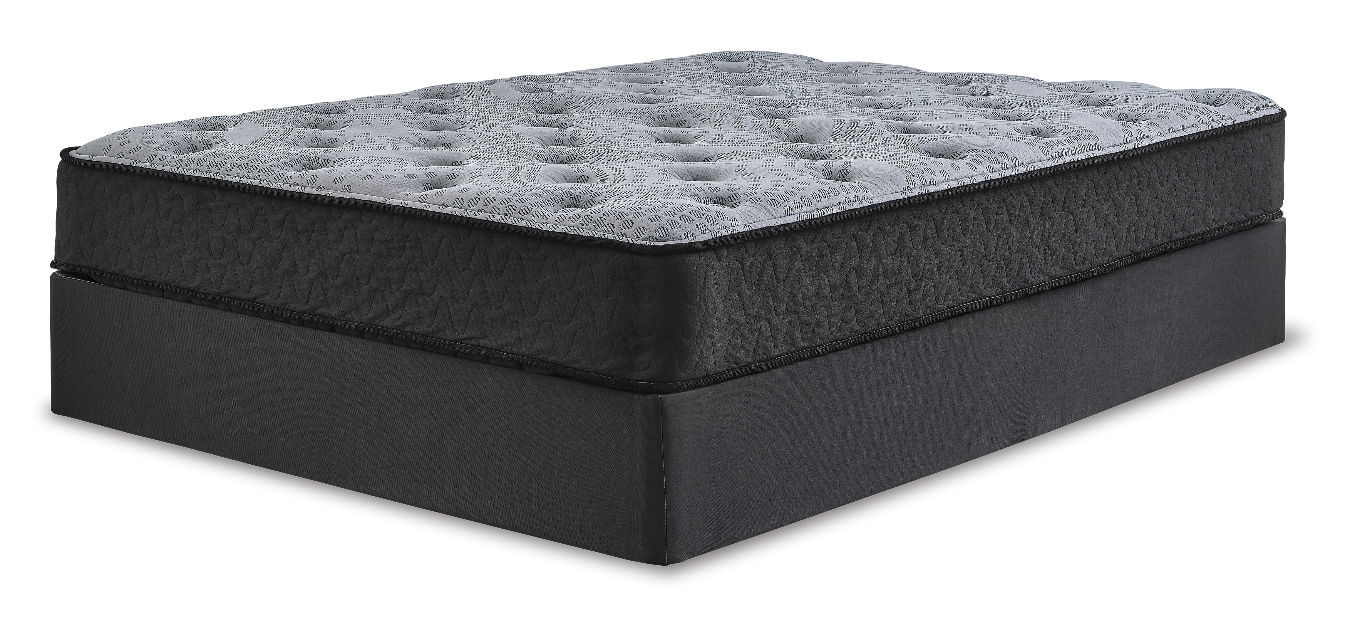 Ashley Furniture Comfort Plus Gray Black Full Mattress With Foundation