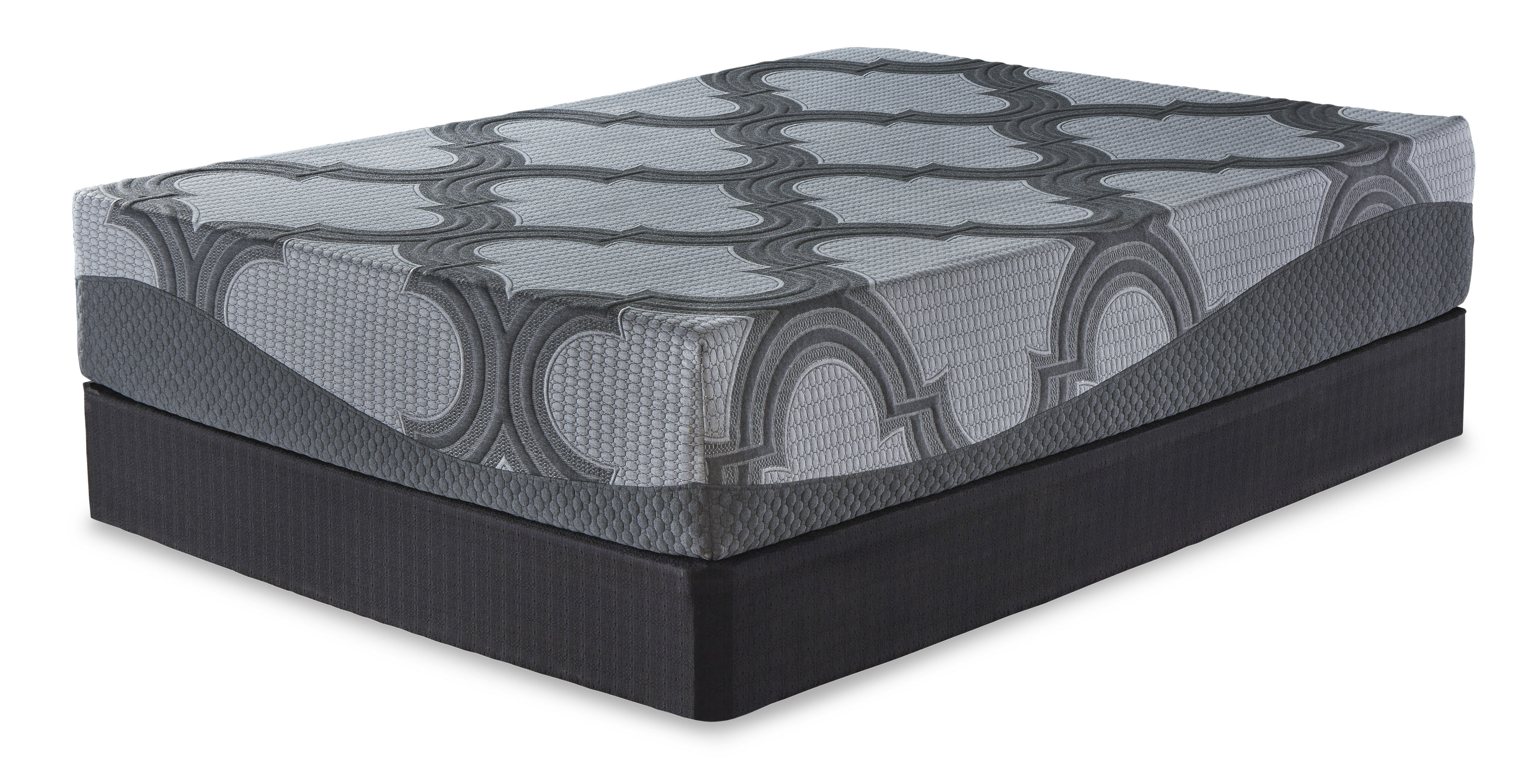 Ashley Furniture 1100 Series Gray Black Twin Mattress With Foundation