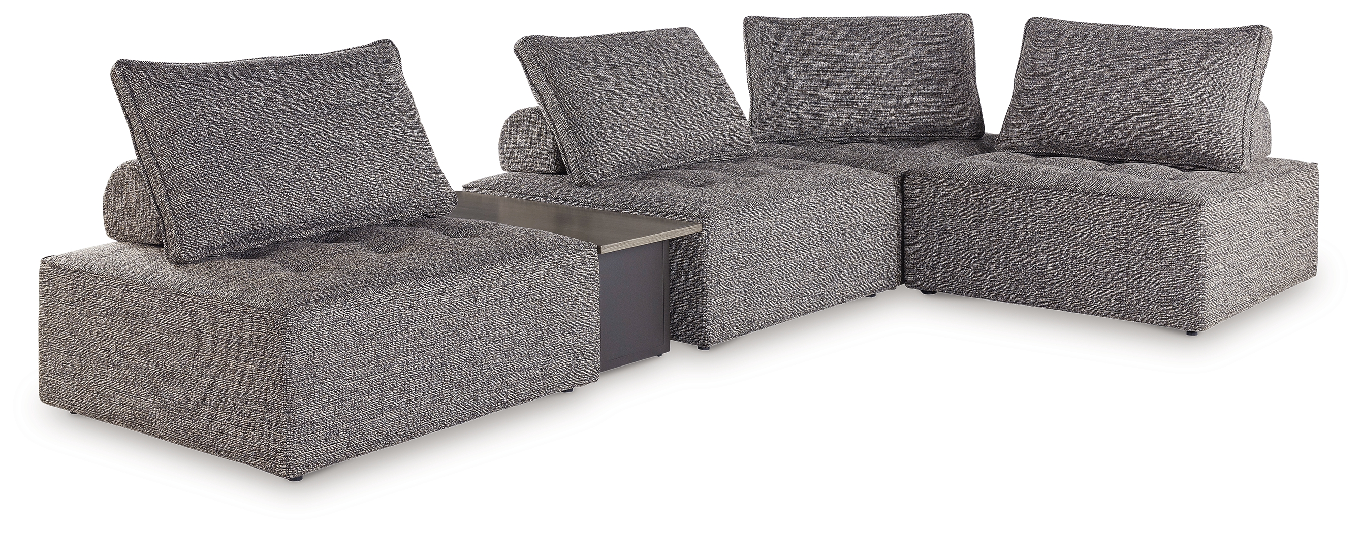 Ashley Furniture Bree Zee Brown 5pc Outdoor Sectional With End Table