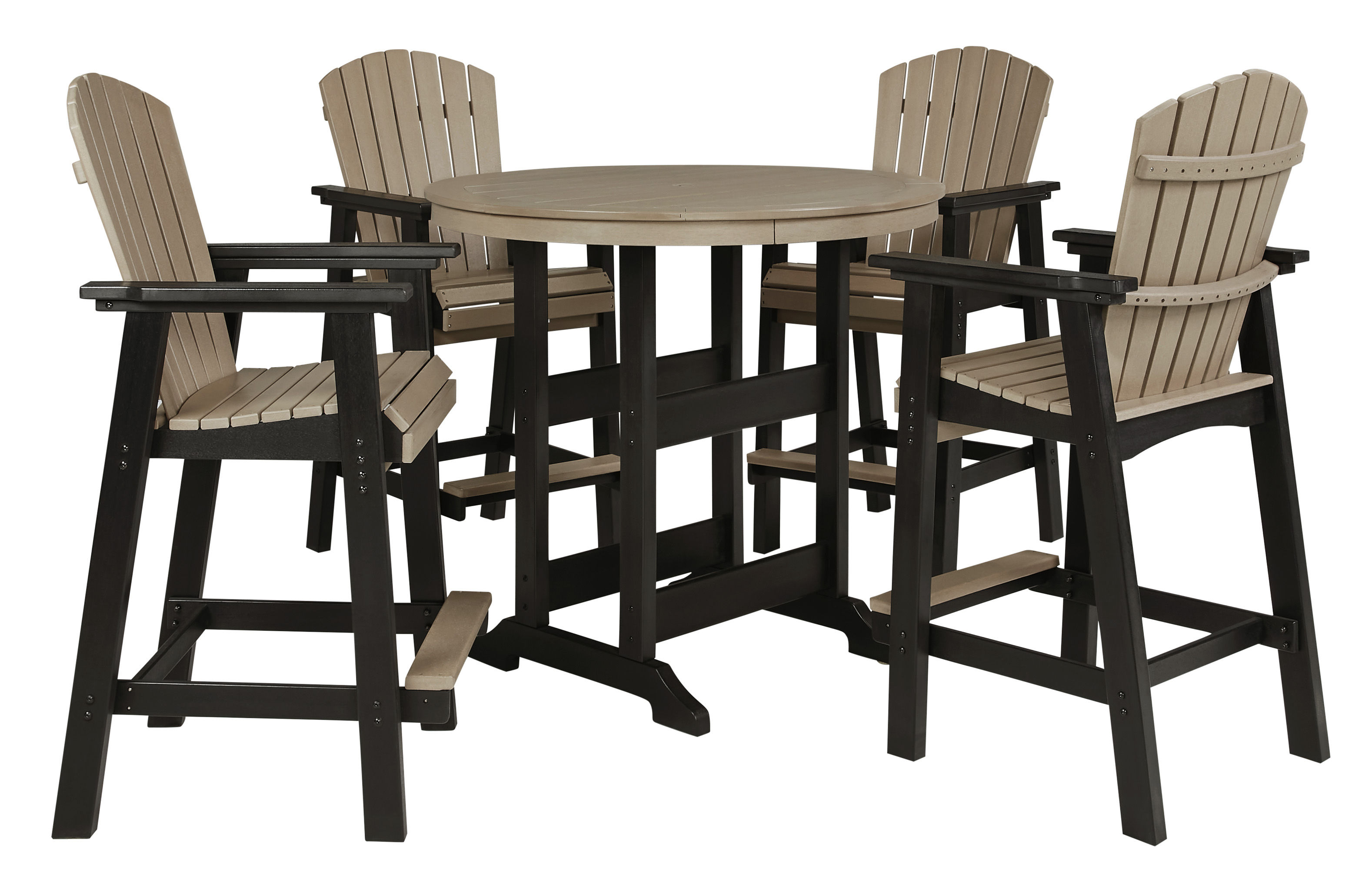 Ashley Furniture Fairen Trail Driftwood 5pc Outdoor Bar Set