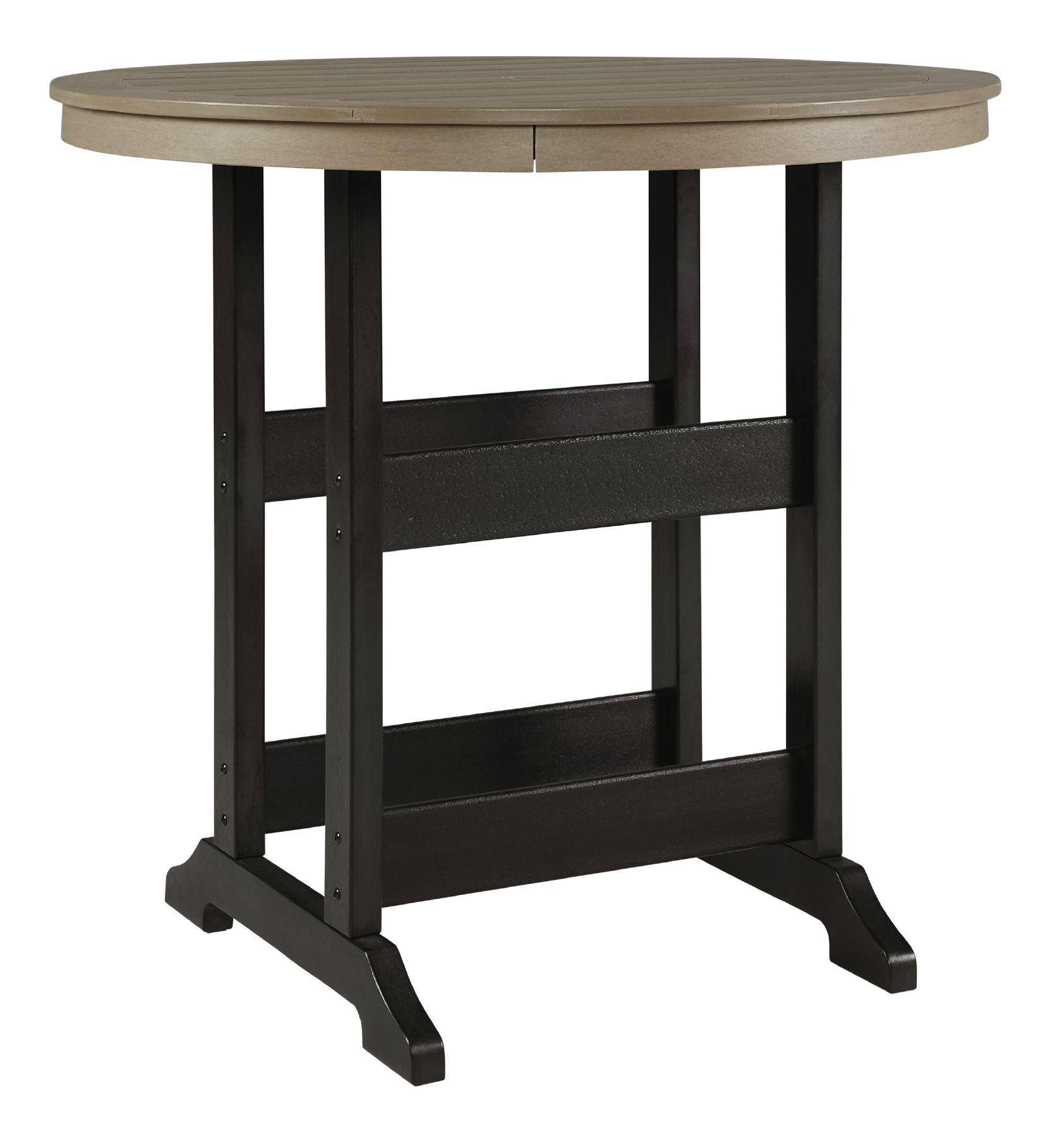 Ashley Furniture Fairen Trail Driftwood Outdoor Round Bar Table
