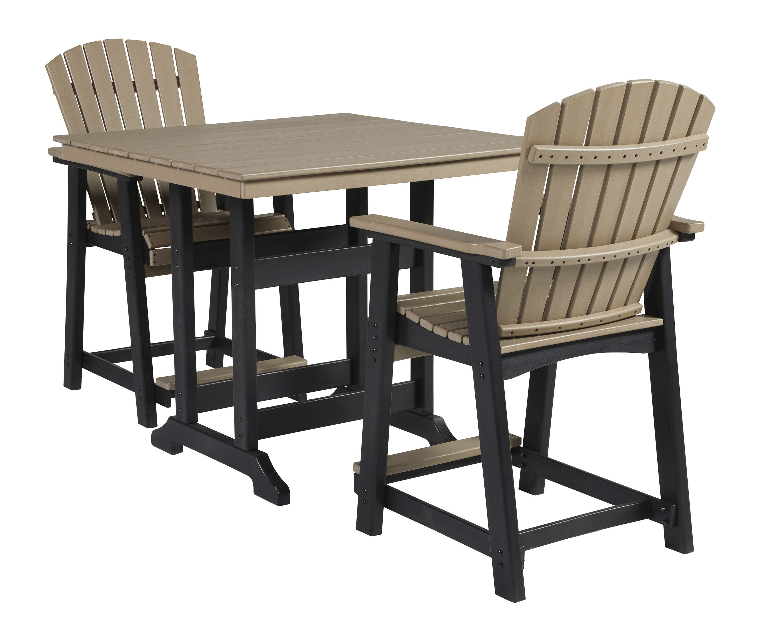 Ashley Furniture Fairen Trail Driftwood 3pc Outdoor Counter Height Set
